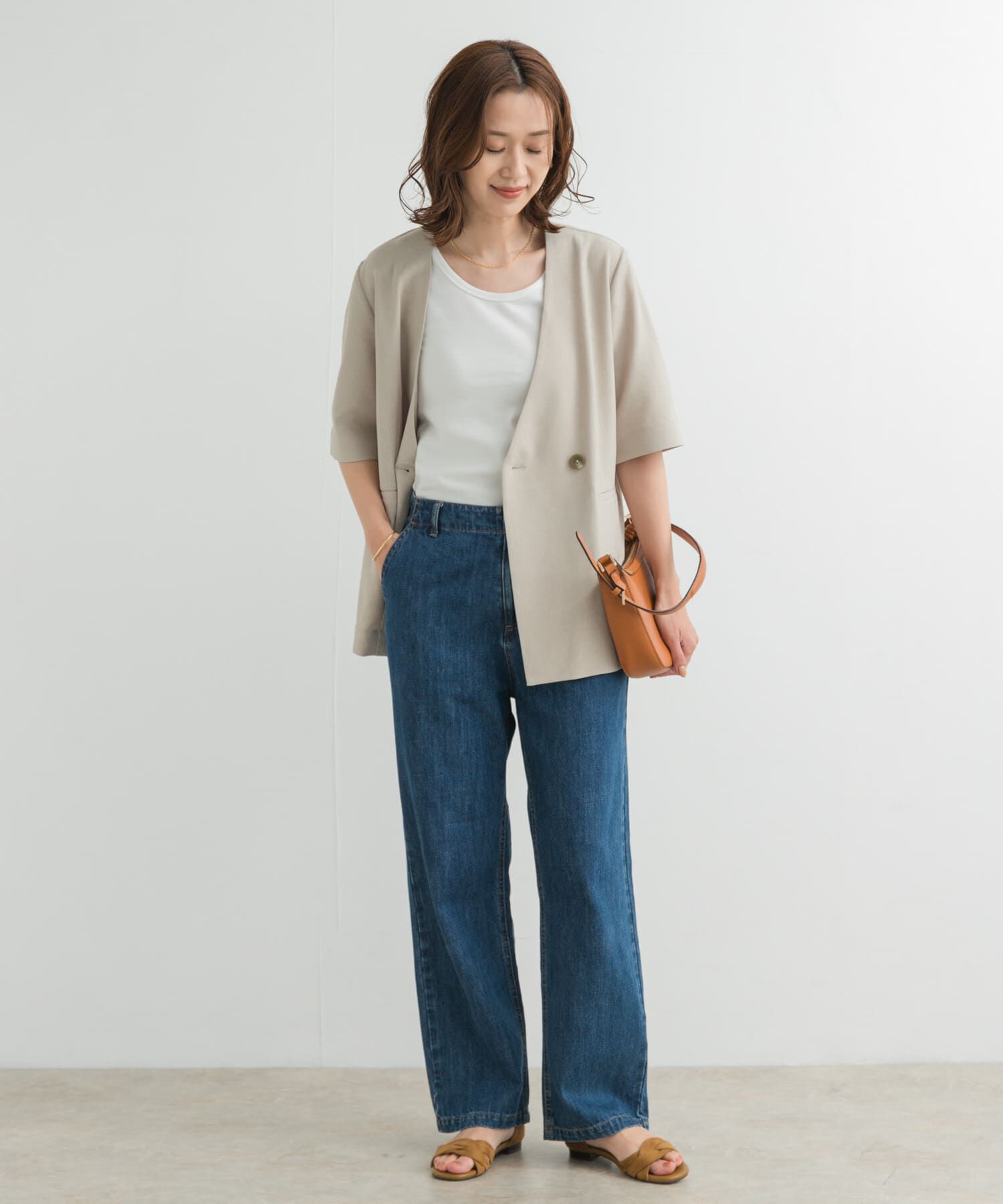 URBAN RESEARCH DOORS「リップルベーシックタンクトップ」|タンクトップ|