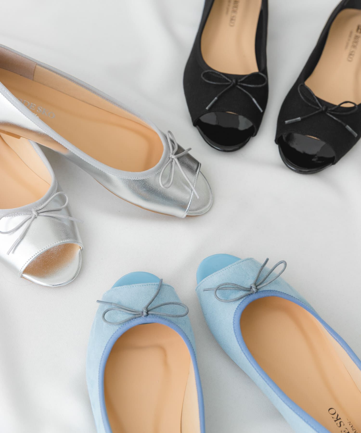 RODE SKO「『MADE IN JAPAN』オープントゥリボンパンプス」|パンプス|