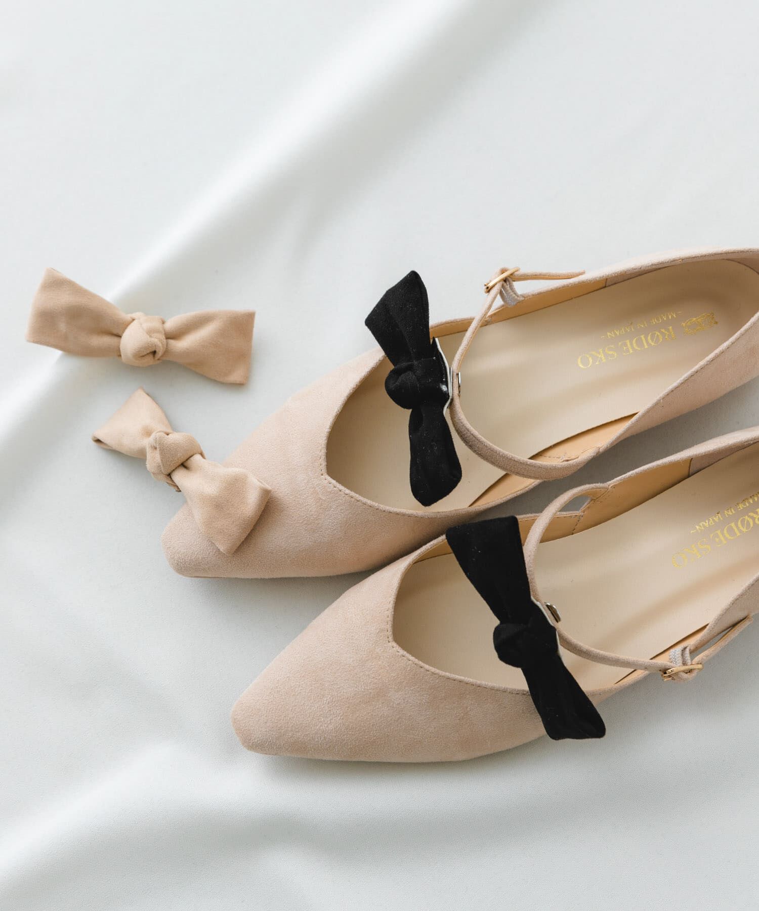 RODE SKO「『WEB/一部店舗限定カラー』『MADE IN JAPAN』マルチWAYリボンパンプス」|パンプス|ホワイト系その他