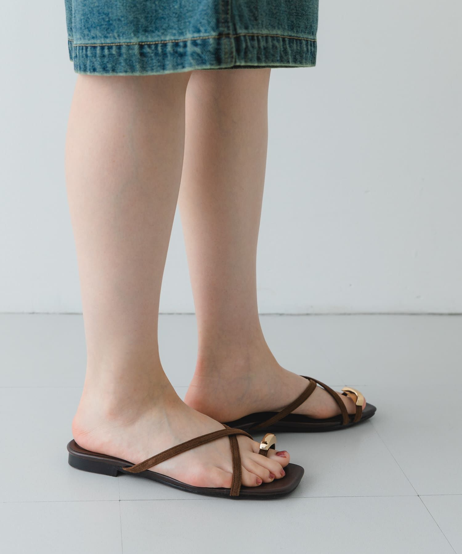 RODE SKO「『MADE IN JAPAN』プチメタルクロスフラットサンダル」|サンダル|