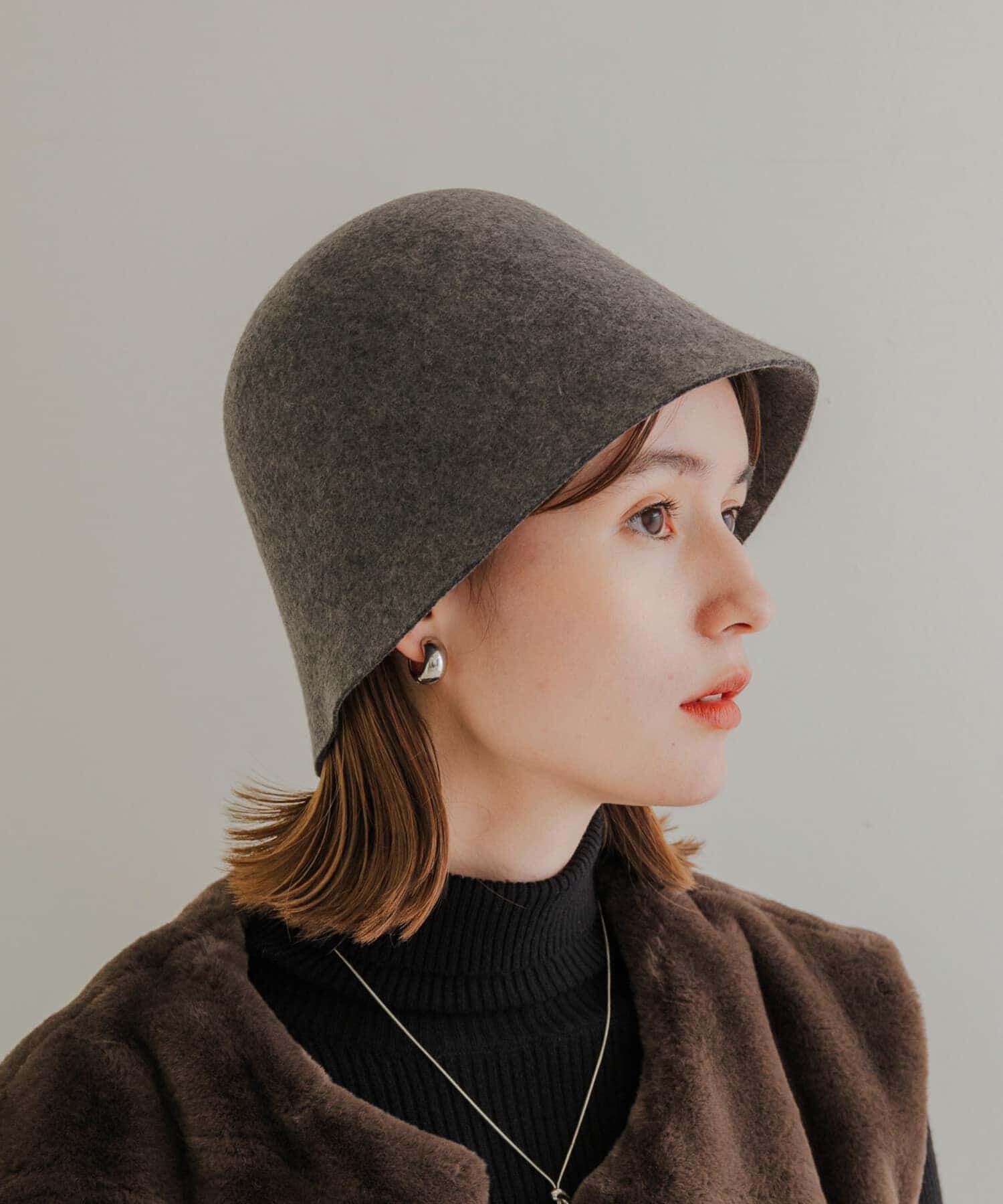 SMELLY「ウールクローシュハット」|ハット|グレー