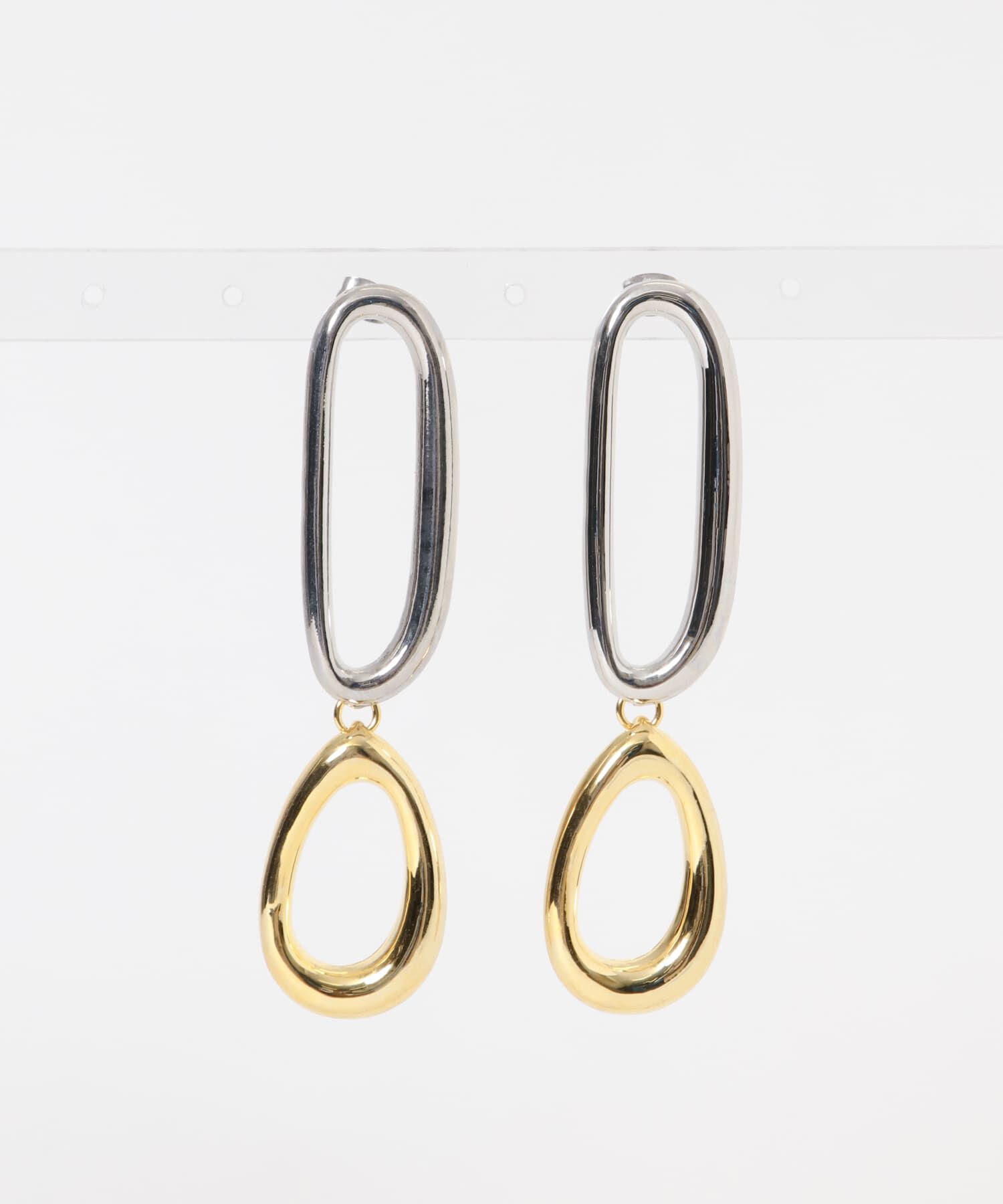 SMELLY「コンビメタルオーバルピアス」|ピアス|