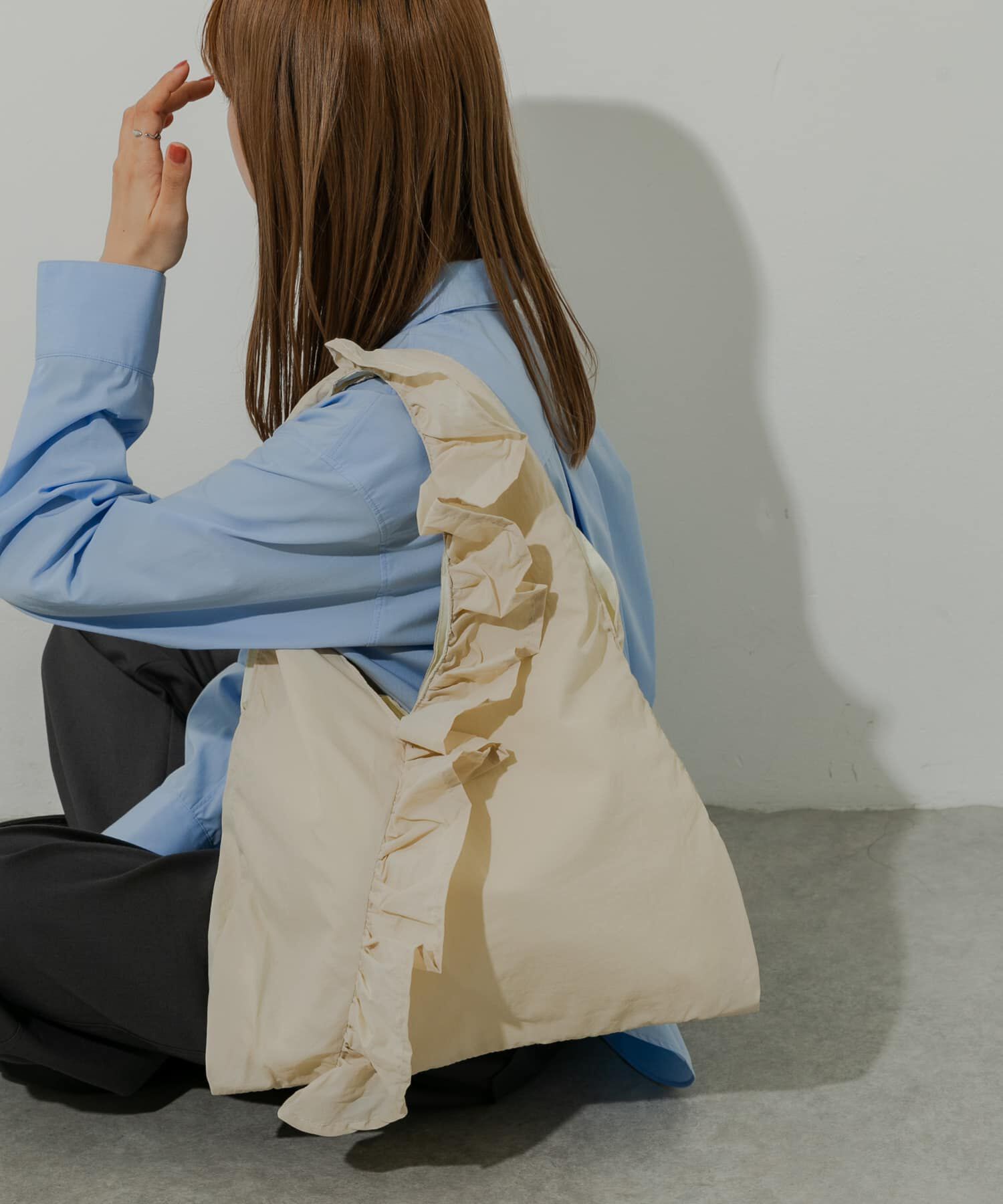 SMELLY「カシュクールフリルトート」|トートバッグ|