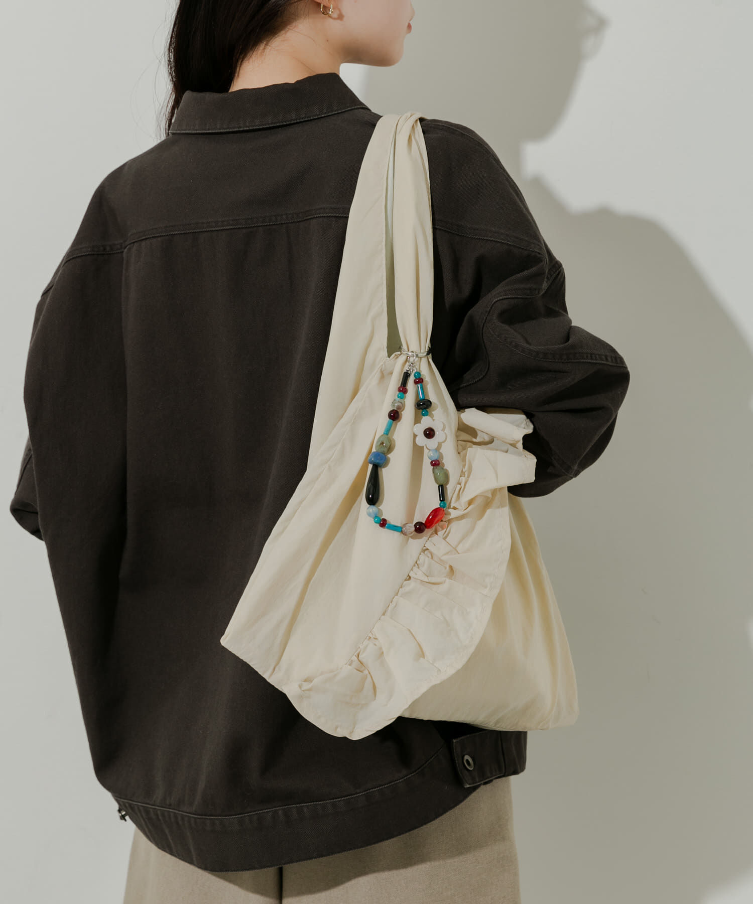 SMELLY「カシュクールフリルトート」|トートバッグ|