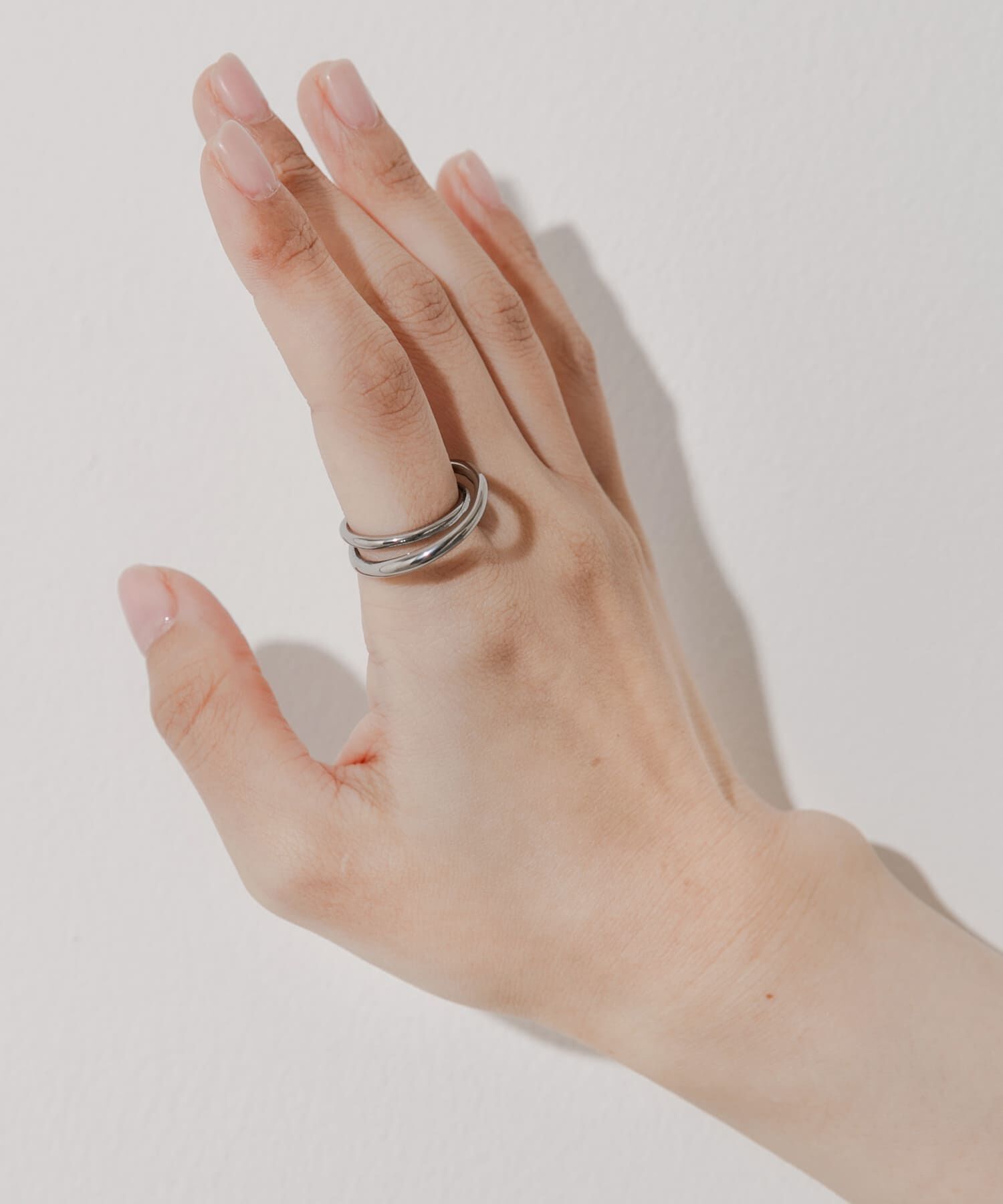 SMELLY「ステンレスダブルラインリング」|リング|