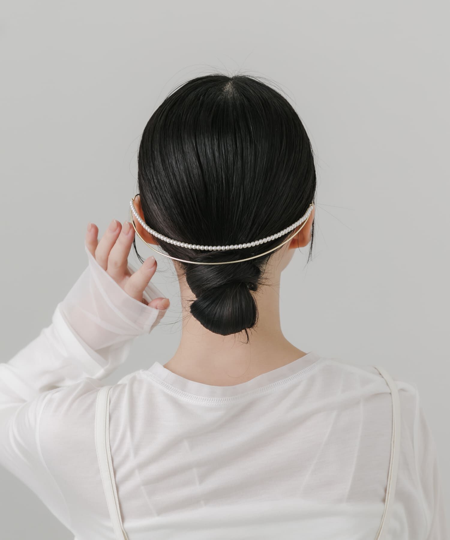 SMELLY「パールラインバックカチューシャ」|カチューシャ|