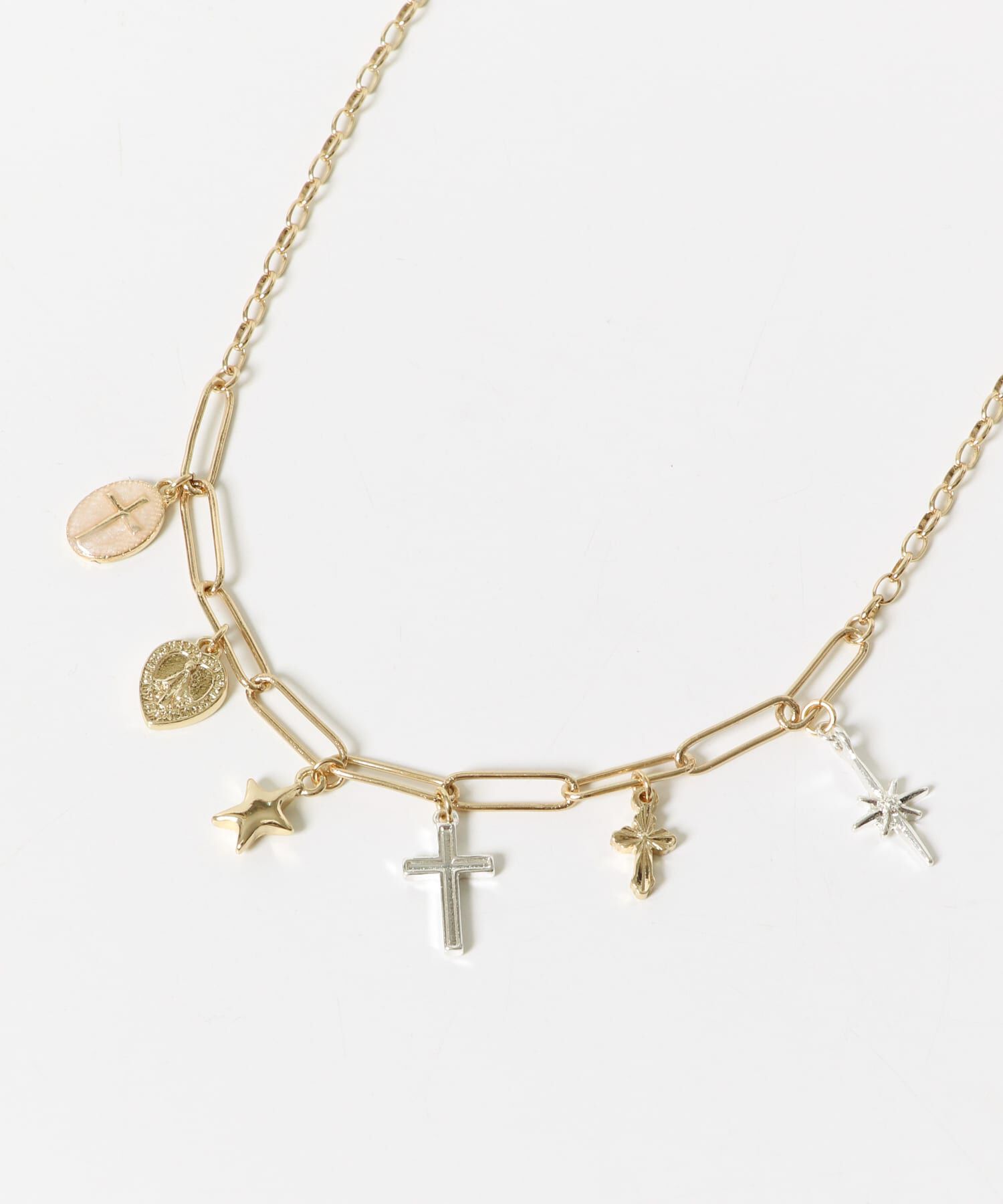 SMELLY「クロスコインチャームネックレス」|ネックレス|