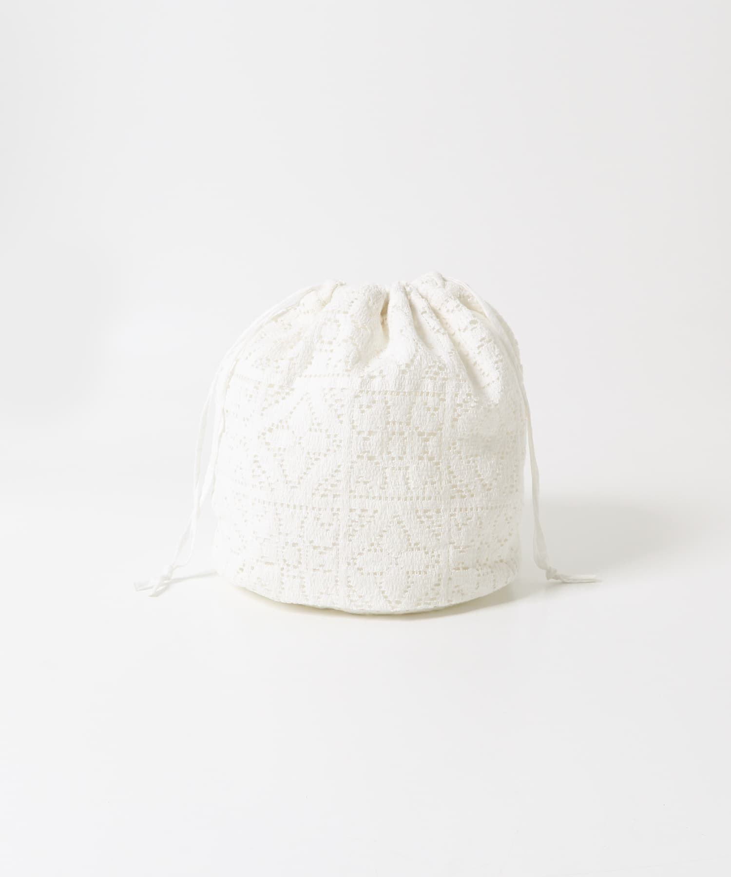 かぐれ「コットンレース巾着バッグ」|その他|