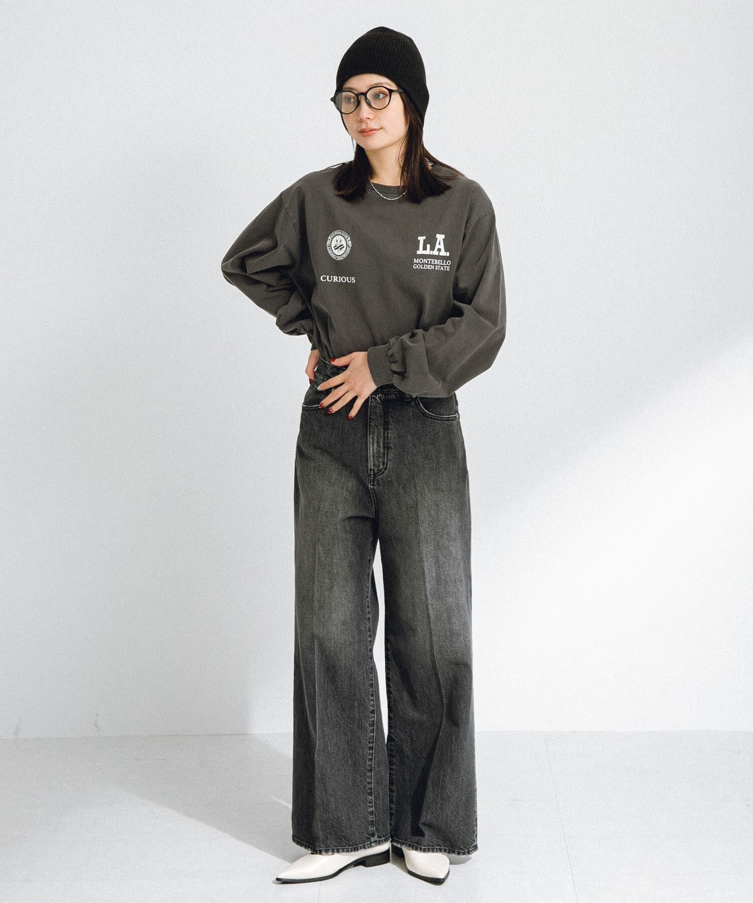 Sonny Label 「『34サイズ/低身長向けも展開』センタープレスストレートデニム」|デニム|