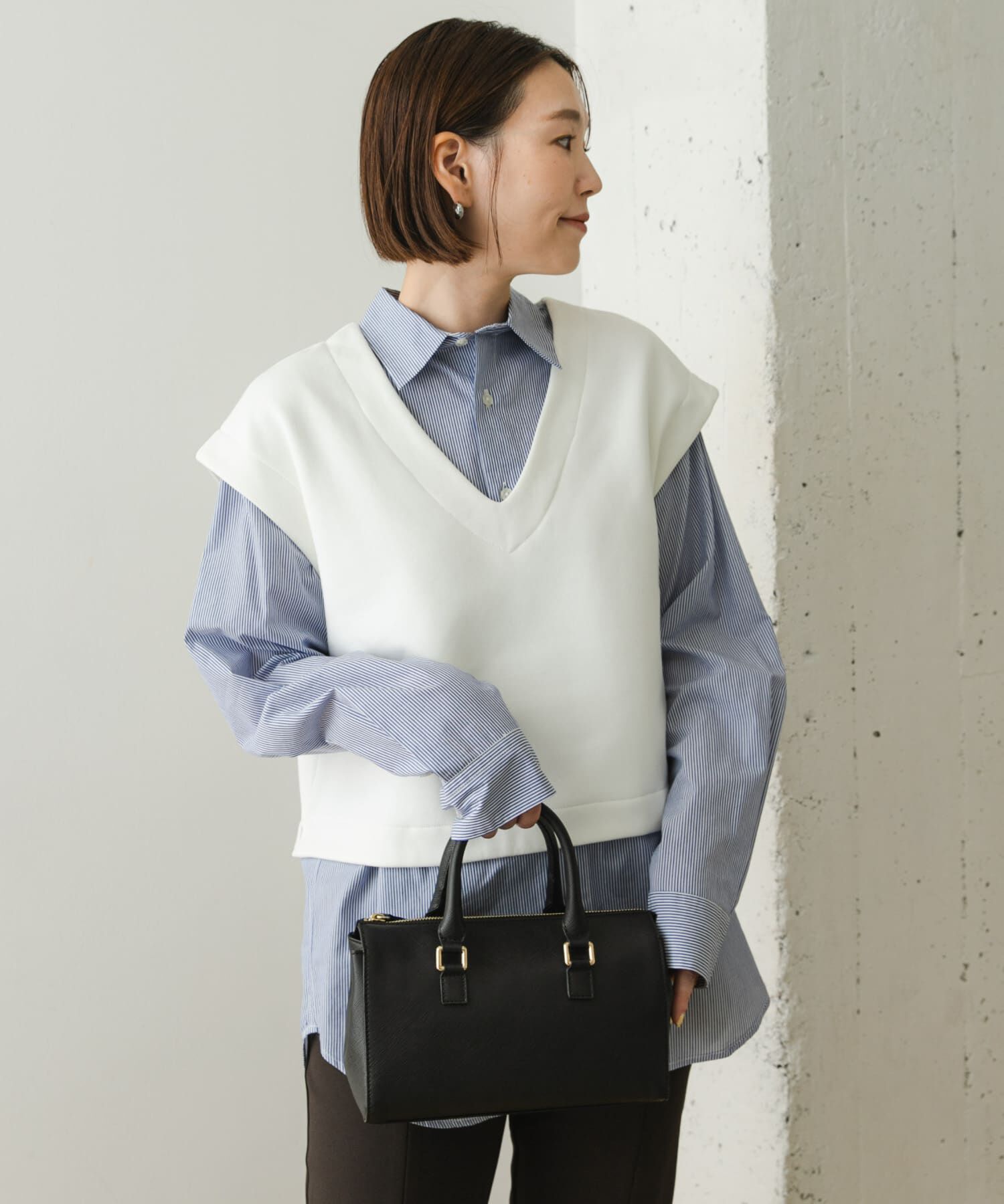 URBAN RESEARCH ROSSO「F by ROSSO　ボンバーヒートショートジレ」|Tシャツ・カットソー|