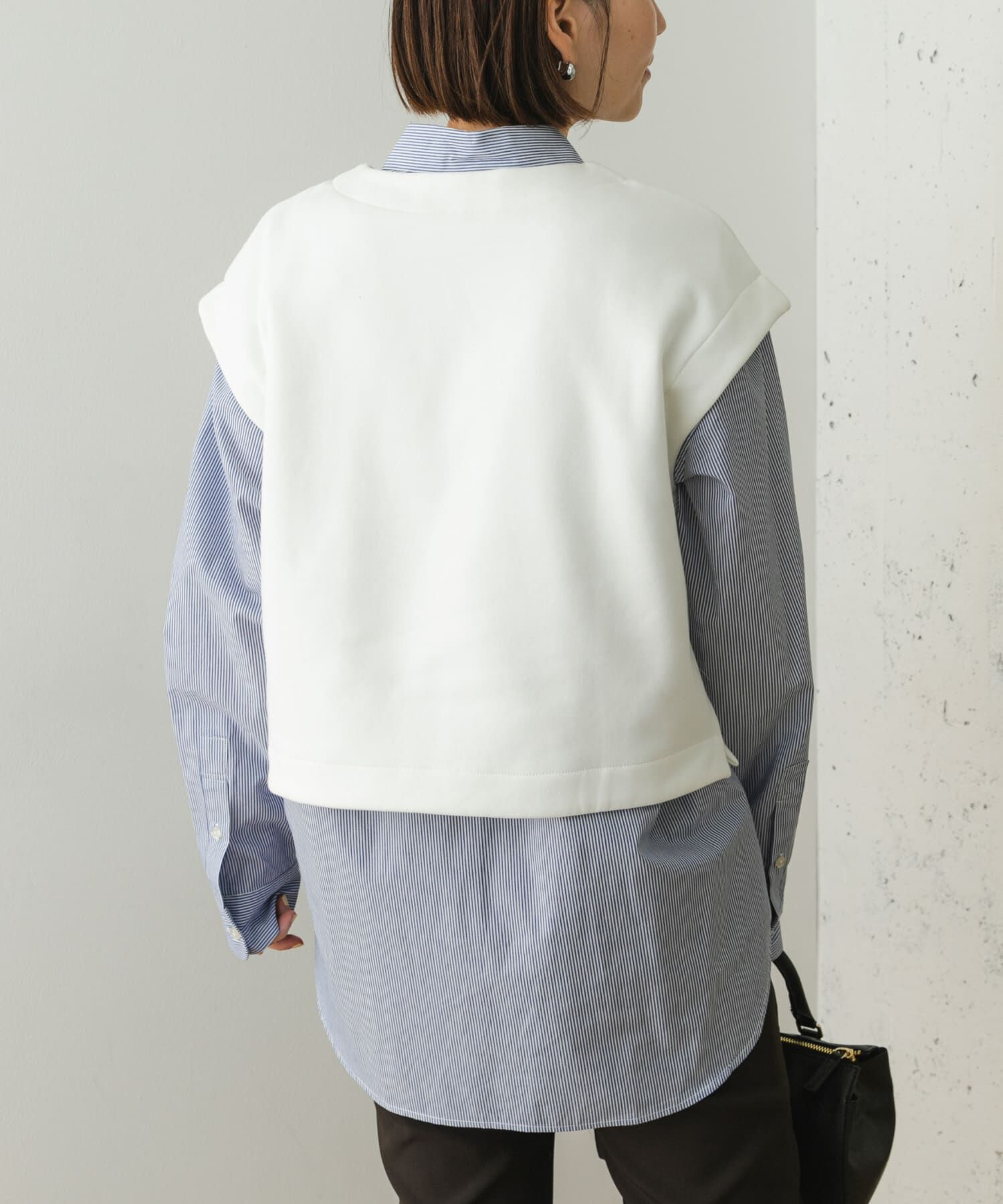 URBAN RESEARCH ROSSO「F by ROSSO　ボンバーヒートショートジレ」|Tシャツ・カットソー|