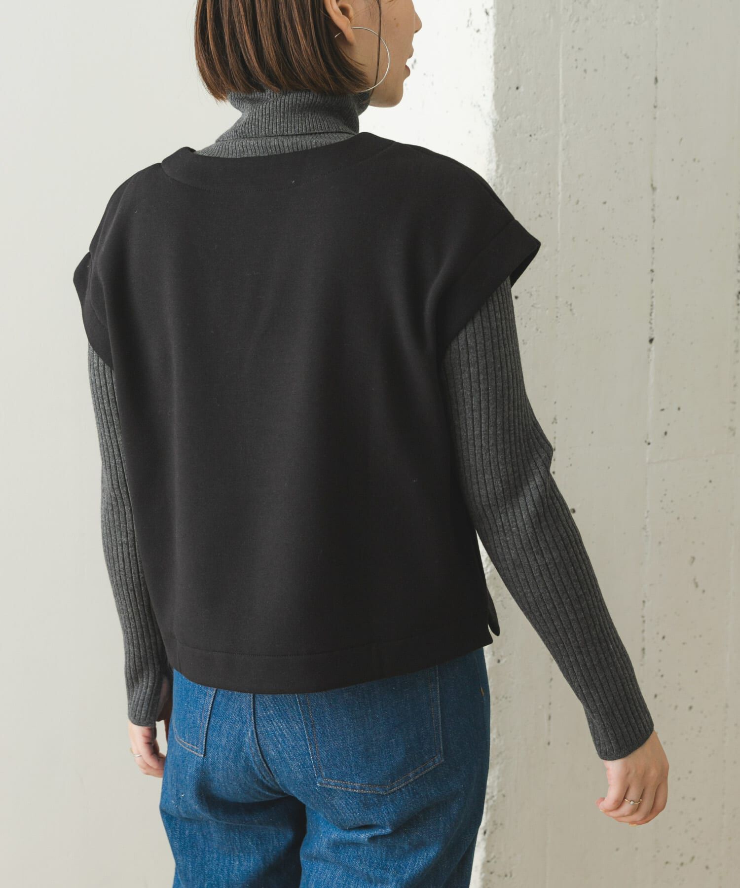 URBAN RESEARCH ROSSO「F by ROSSO　ボンバーヒートショートジレ」|Tシャツ・カットソー|