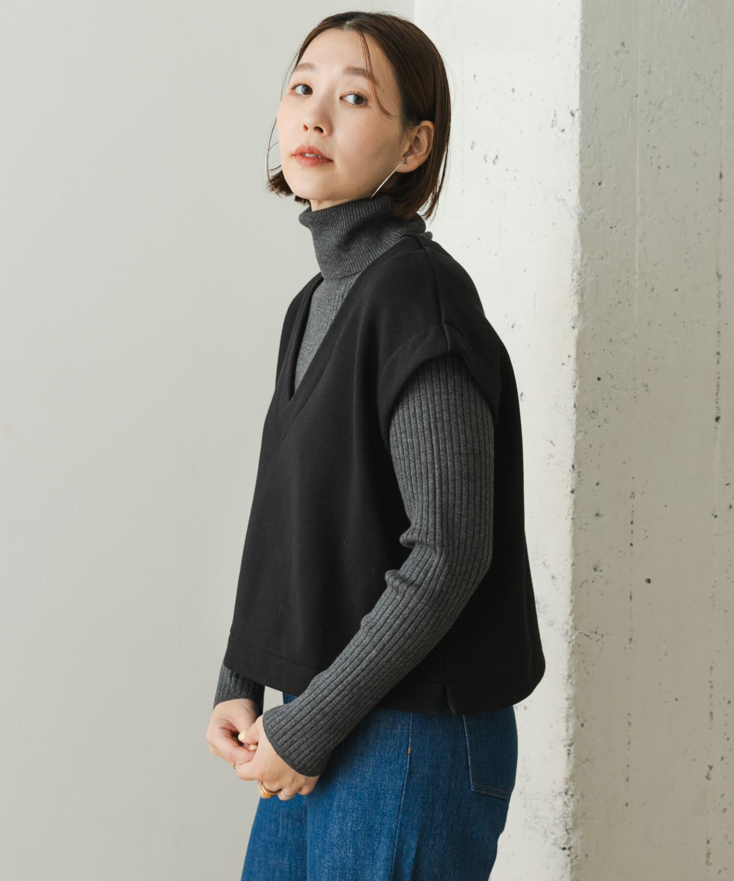 URBAN RESEARCH ROSSO「F by ROSSO　ボンバーヒートショートジレ」|Tシャツ・カットソー|