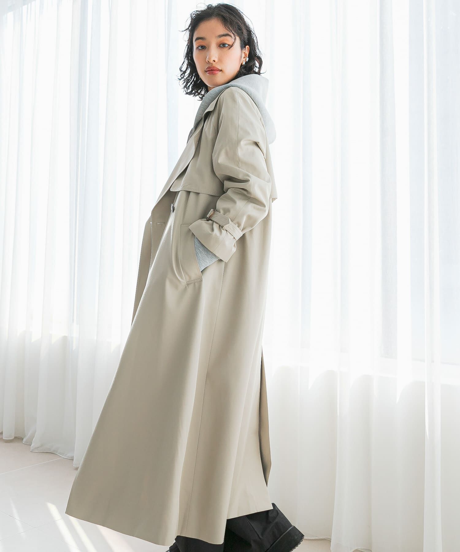 URBAN RESEARCH ROSSO「撥水オーバートレンチコート」|トレンチコート|