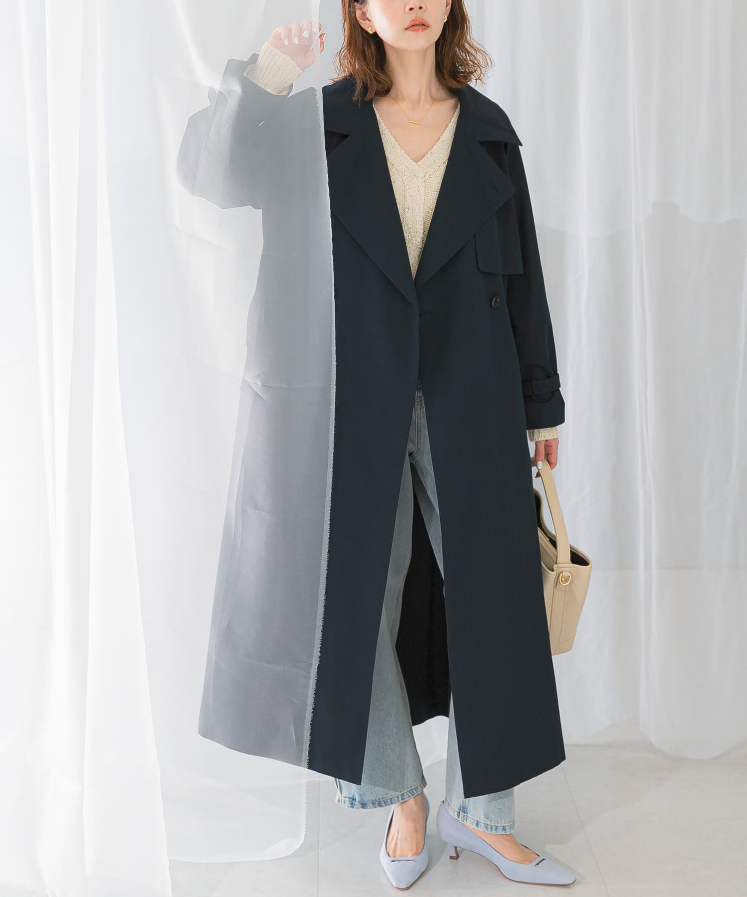 URBAN RESEARCH ROSSO「撥水オーバートレンチコート」|トレンチコート|