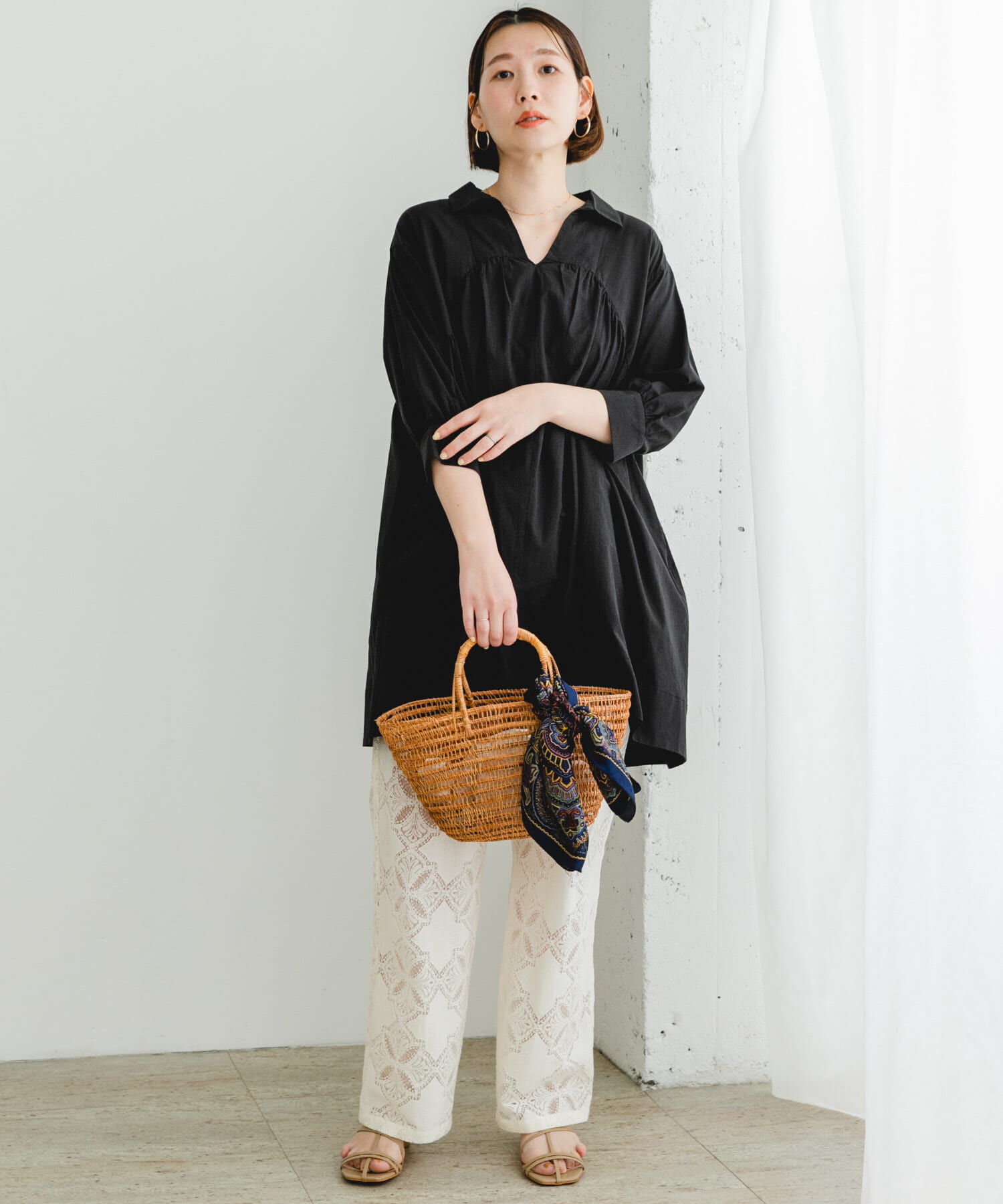 URBAN RESEARCH ROSSO「F by ROSSO　ボリュームシャツチュニック」|チュニック|