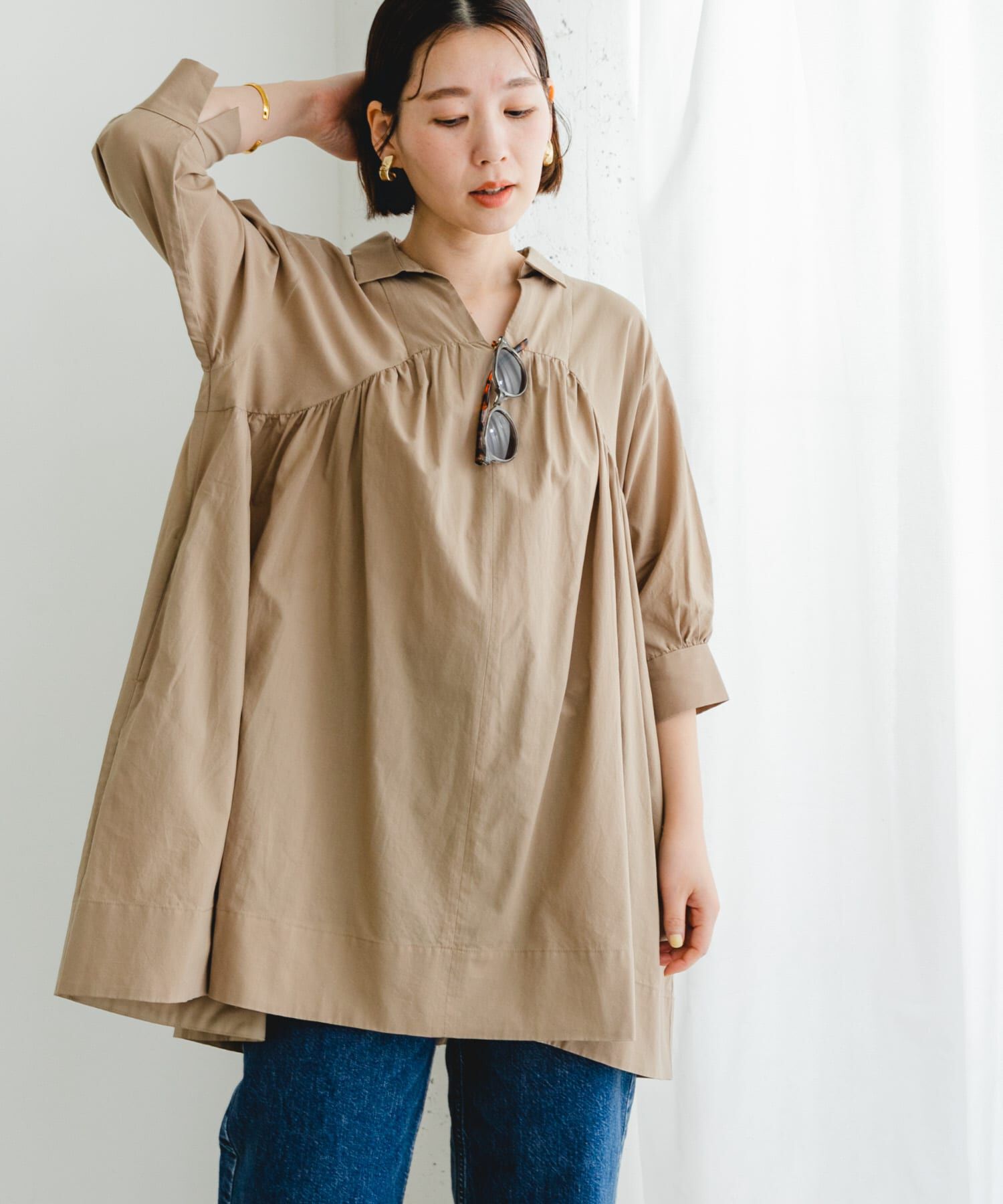 URBAN RESEARCH ROSSO「F by ROSSO　ボリュームシャツチュニック」|チュニック|