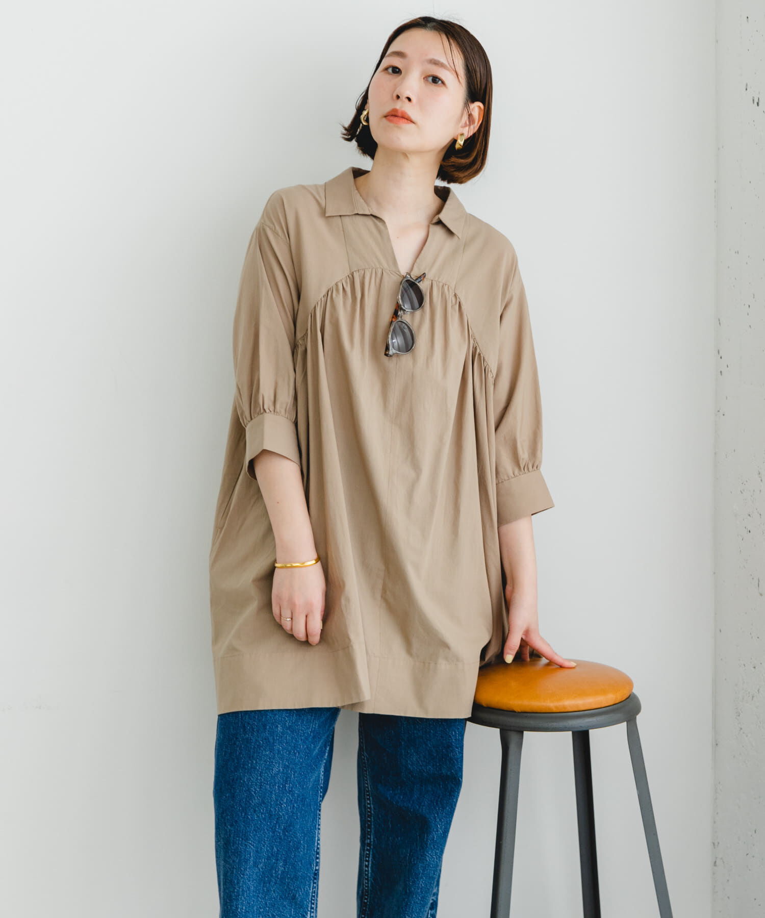 URBAN RESEARCH ROSSO「F by ROSSO　ボリュームシャツチュニック」|チュニック|