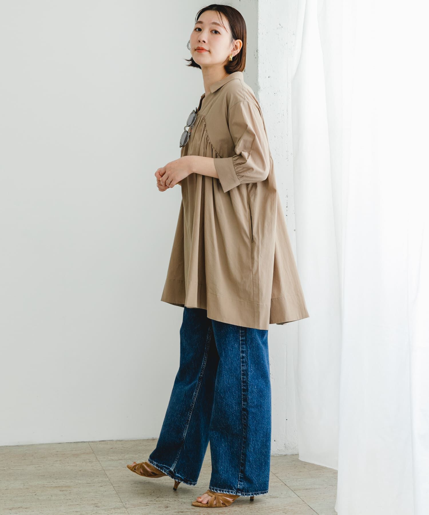 URBAN RESEARCH ROSSO「F by ROSSO　ボリュームシャツチュニック」|チュニック|