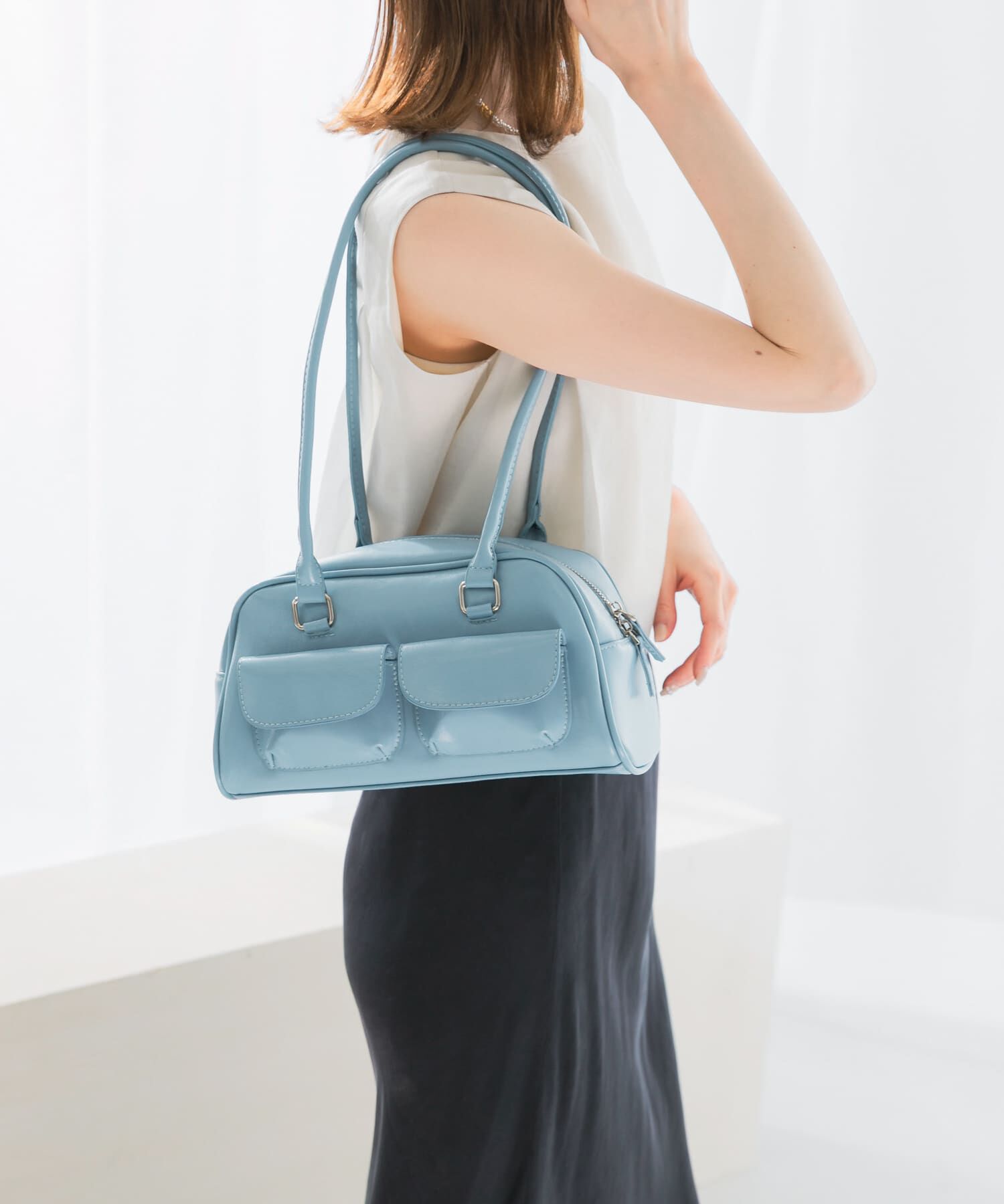 URBAN RESEARCH ROSSO「ヴィンテージライクボストンバッグ」|ボストンバッグ|ライトブルー