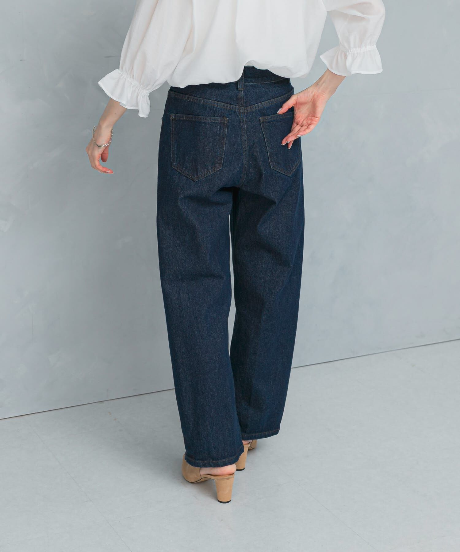 URBAN RESEARCH ROSSO「YENN　SIDE PLEATED DENIM」|デニム|