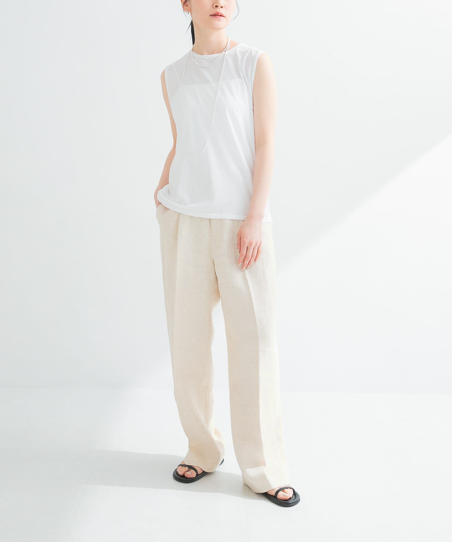 URBAN RESEARCH「new basic　ドライツイストノースリーブカットソー」|Tシャツ・カットソー|