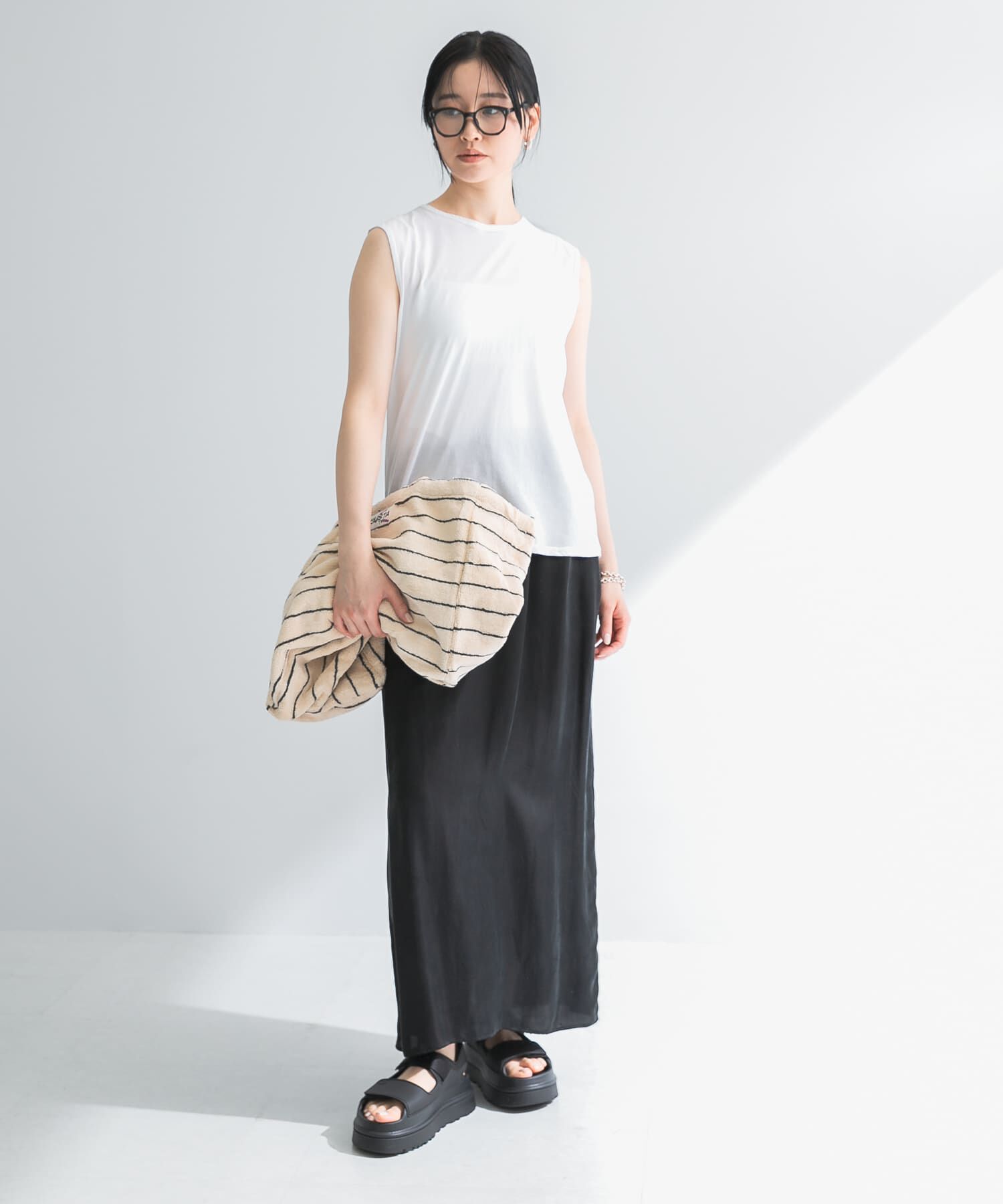 URBAN RESEARCH「new basic　ドライツイストノースリーブカットソー」|Tシャツ・カットソー|