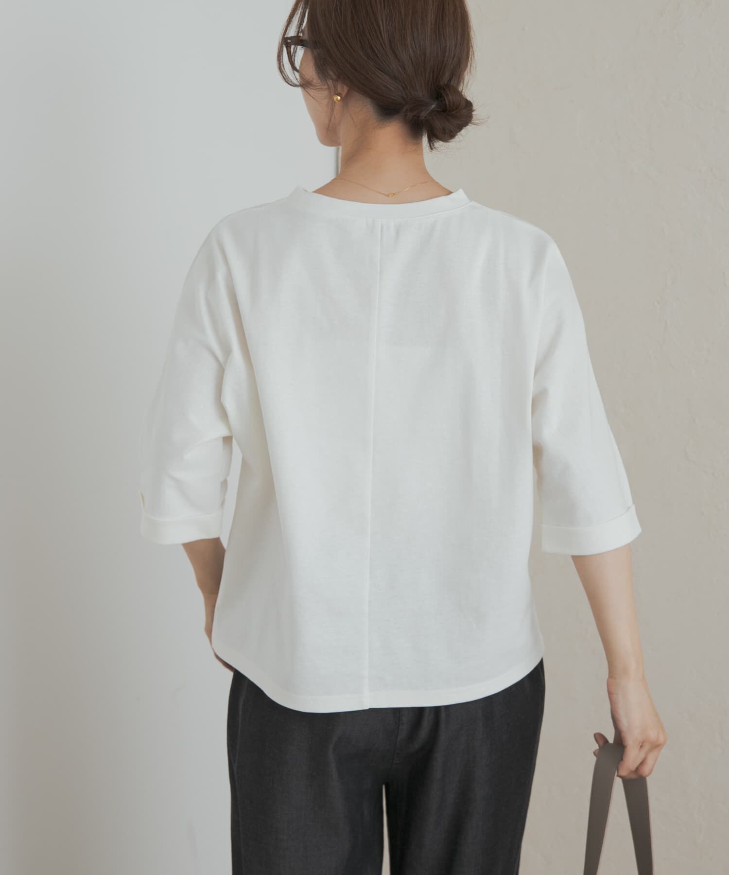 URBAN RESEARCH DOORS「『UR TECH』ドルマンロールスリーブTシャツ」|Tシャツ・カットソー|