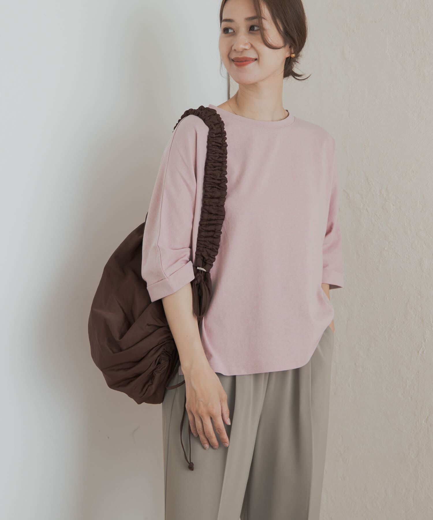 URBAN RESEARCH DOORS「『UR TECH』ドルマンロールスリーブTシャツ」|Tシャツ・カットソー|