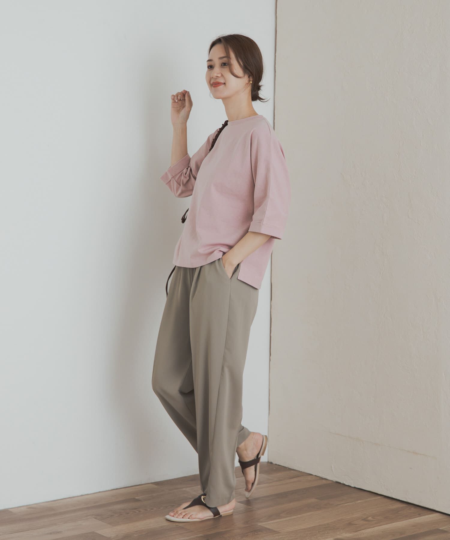 URBAN RESEARCH DOORS「『UR TECH』ドルマンロールスリーブTシャツ」|Tシャツ・カットソー|