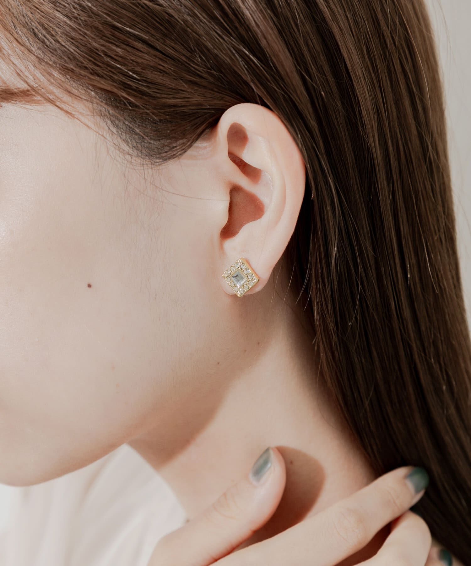 SMELLY「ビジュースクエアピアス」|ピアス|