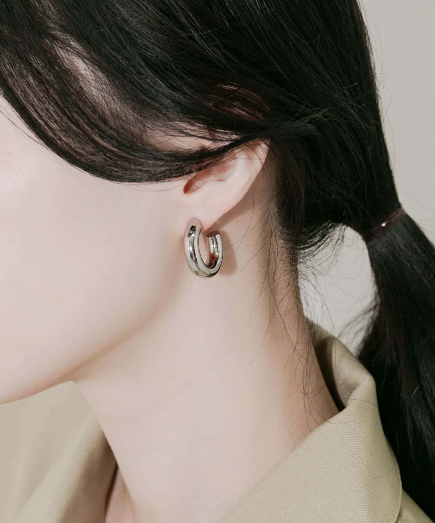 SMELLY「ステンレスワイドフープピアス」|ピアス|