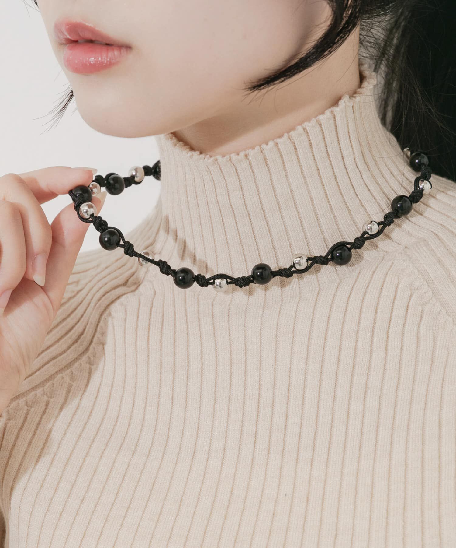 SMELLY「ビーズブレイドロープネックレス」|ネックレス|