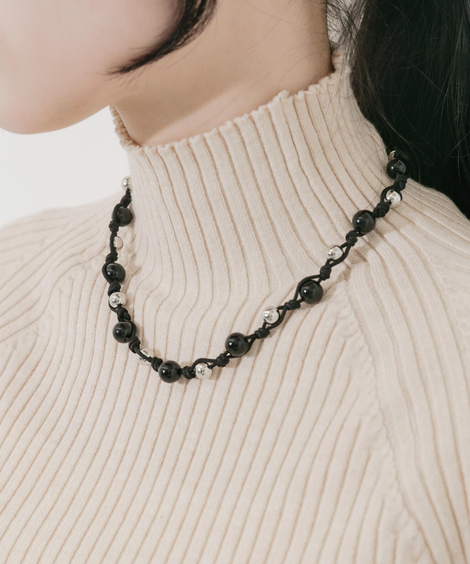 SMELLY「ビーズブレイドロープネックレス」|ネックレス|
