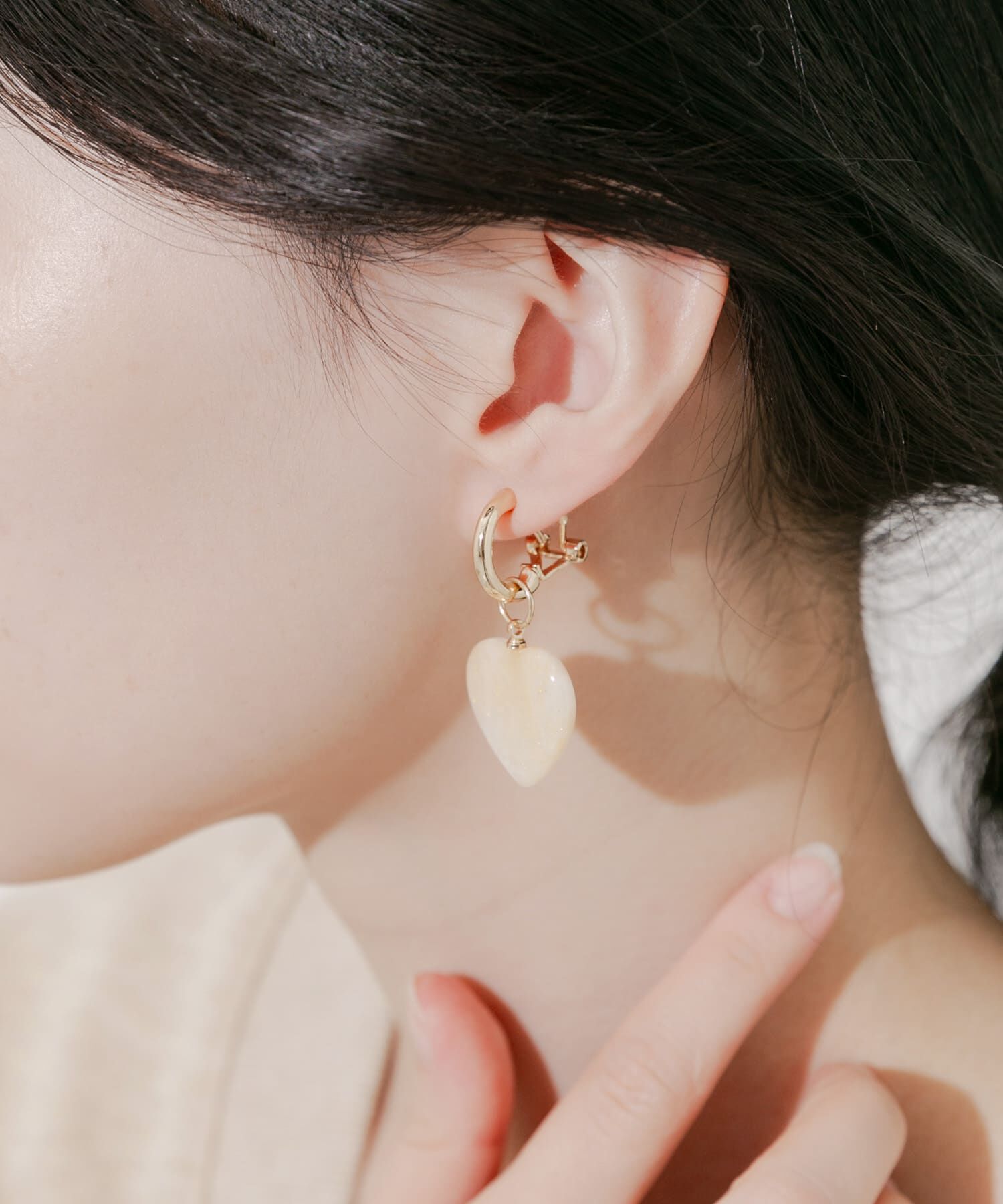 SMELLY「ジュシハートフープイヤリング」|イヤリング|