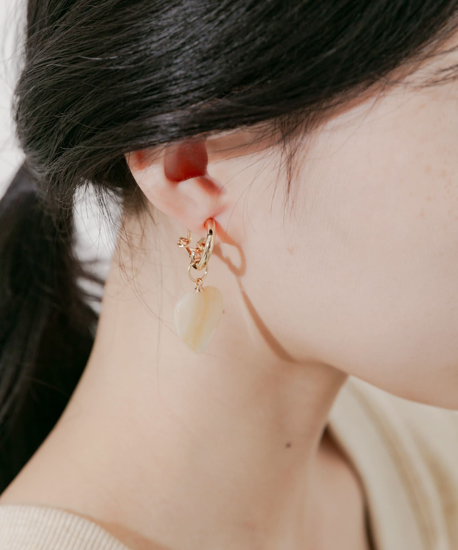 SMELLY「ジュシハートフープイヤリング」|イヤリング|