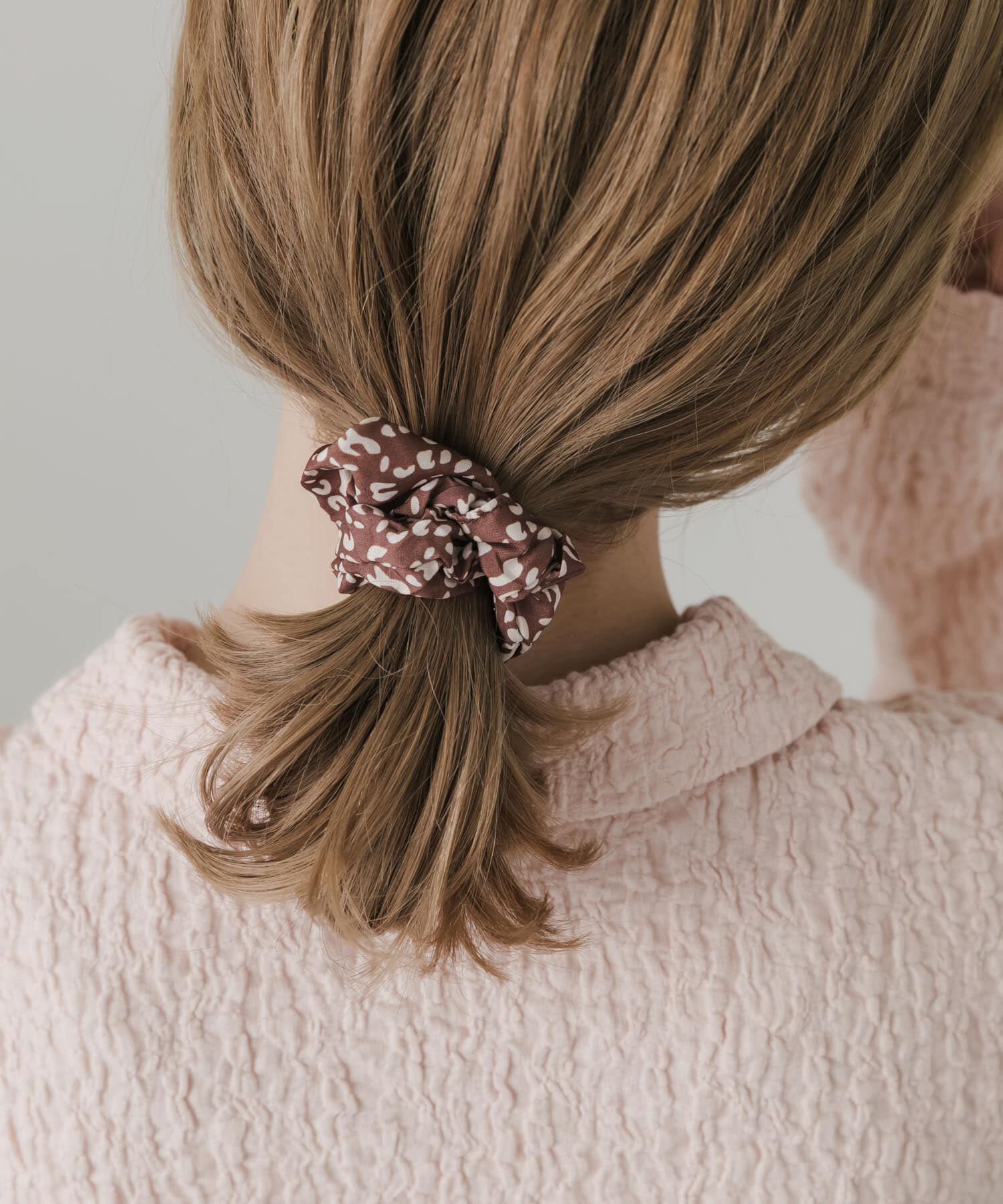 SMELLY「レオパード2セットシュシュ」|ヘアゴム・シュシュ|