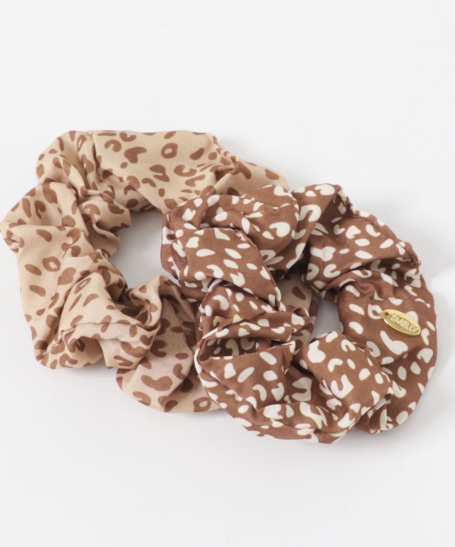 SMELLY「レオパード2セットシュシュ」|ヘアゴム・シュシュ|