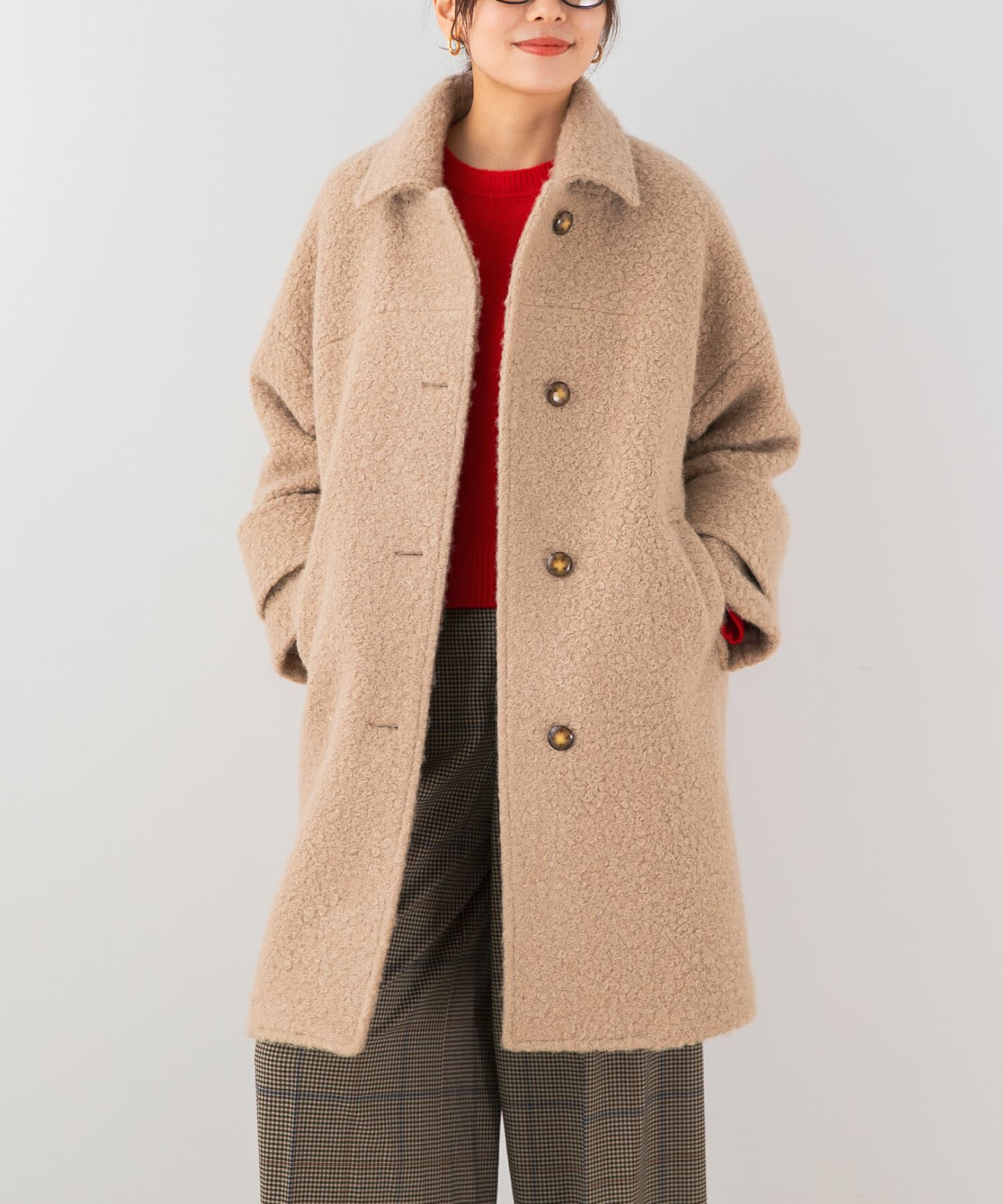 URBAN RESEARCH ROSSO「F by ROSSO　『UR TECH』ブークレステンカラーコート」|ステンカラーコート|