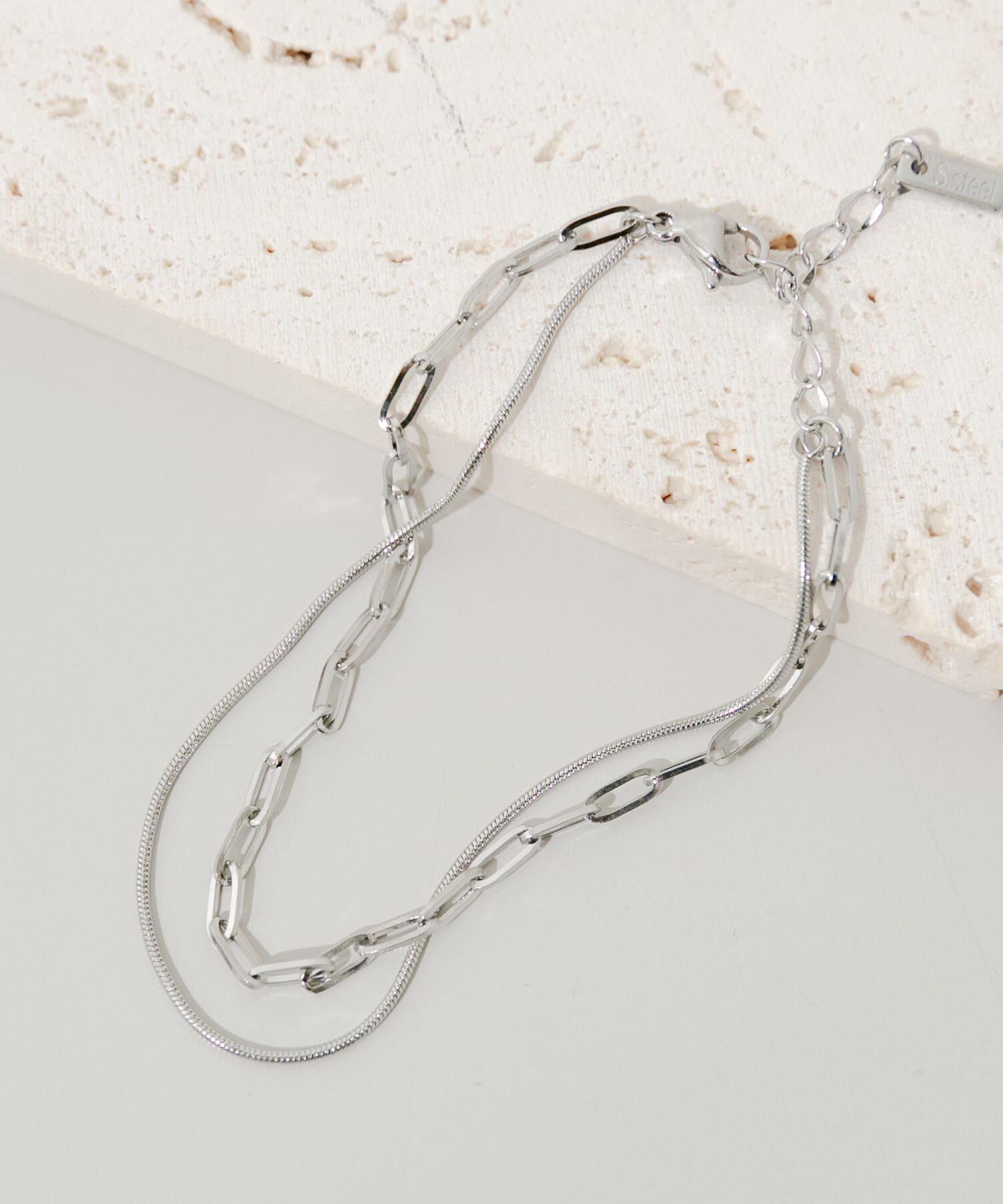 SMELLY「ステンレスデザインチェーンブレスレット」|ブレスレット・バングル|