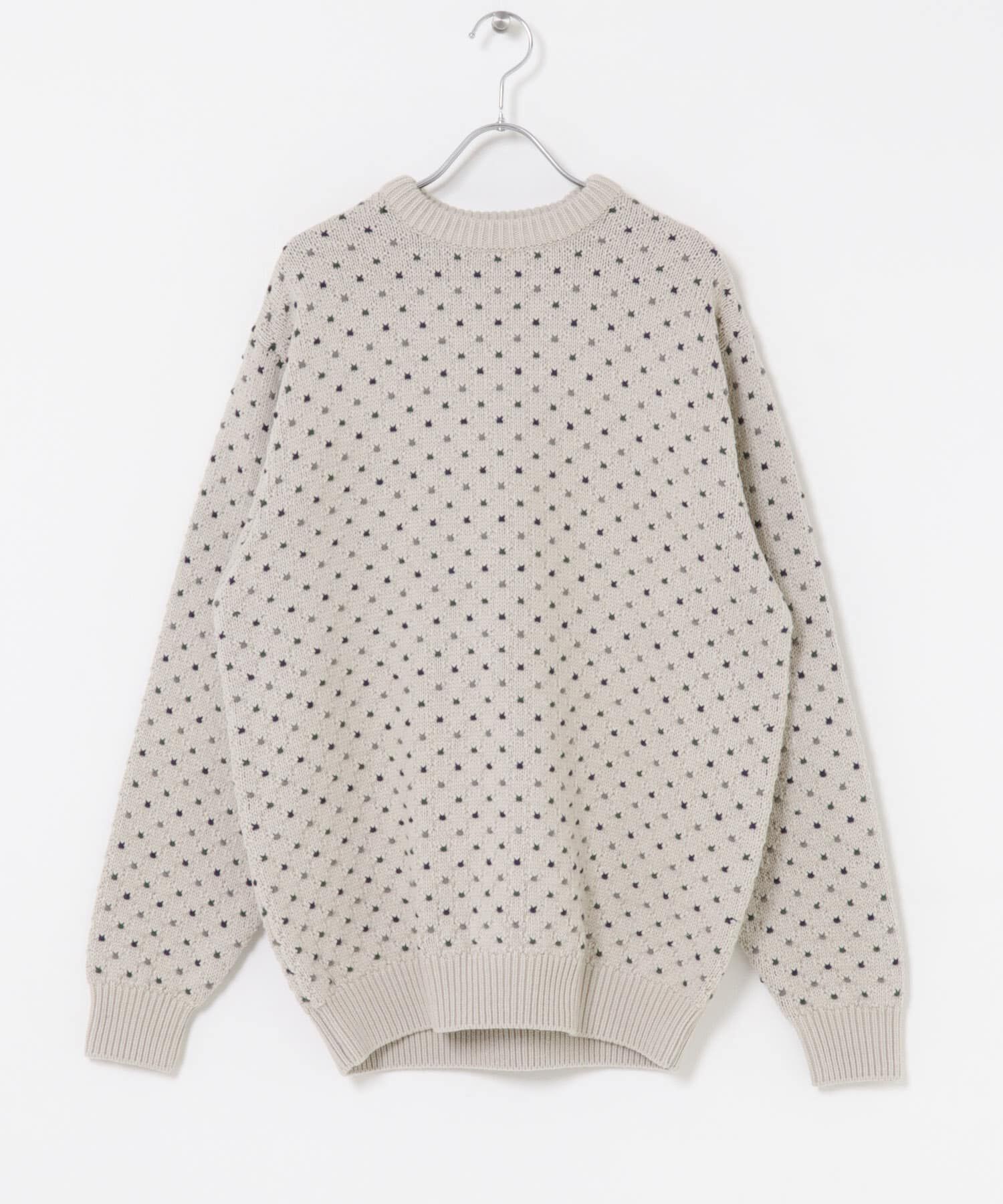 URBAN RESEARCH DOORS「変形バーズアイ クルーネックニット」|ニット・セーター|