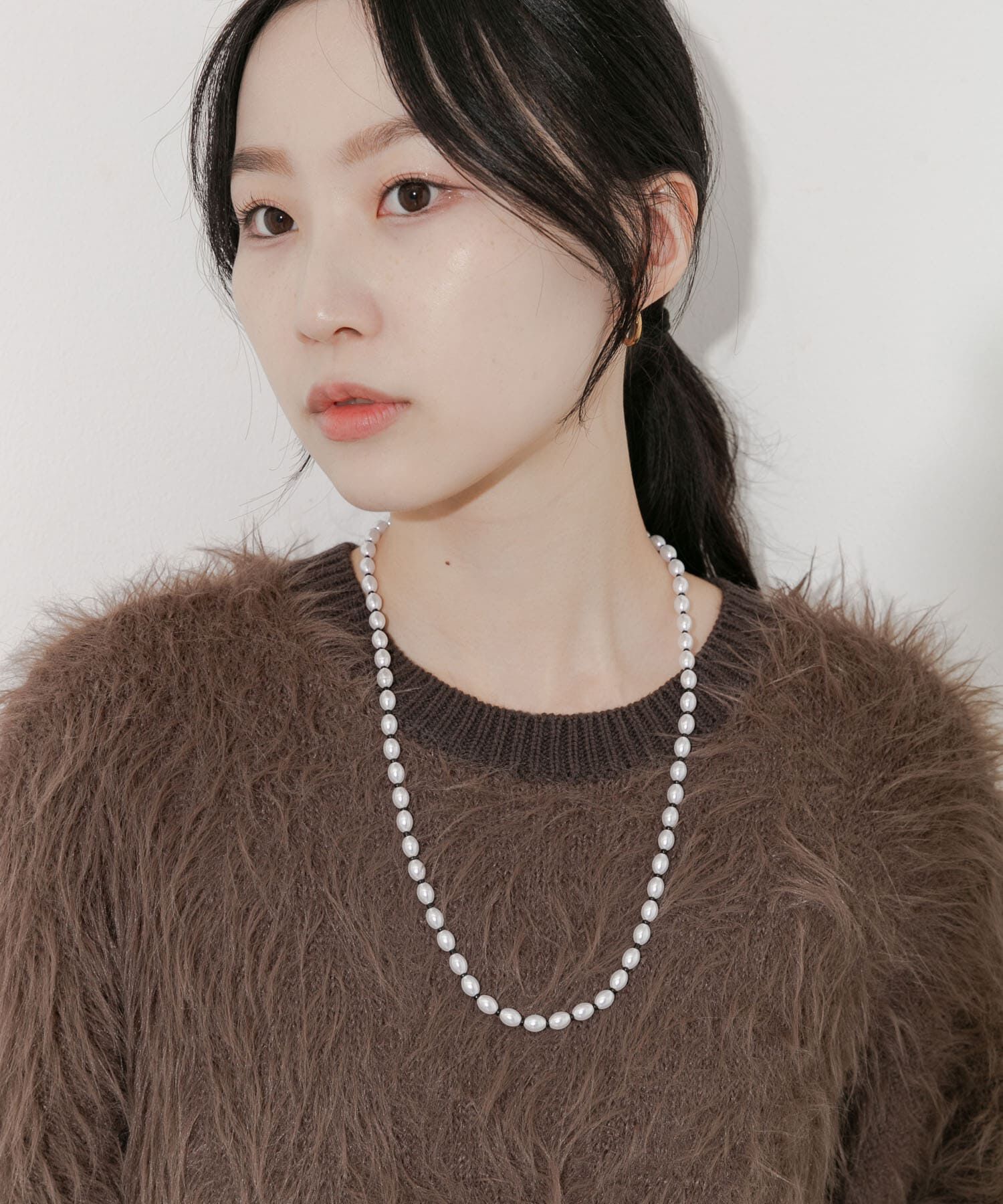 SMELLY「パールビーズYネックレス」|ネックレス|
