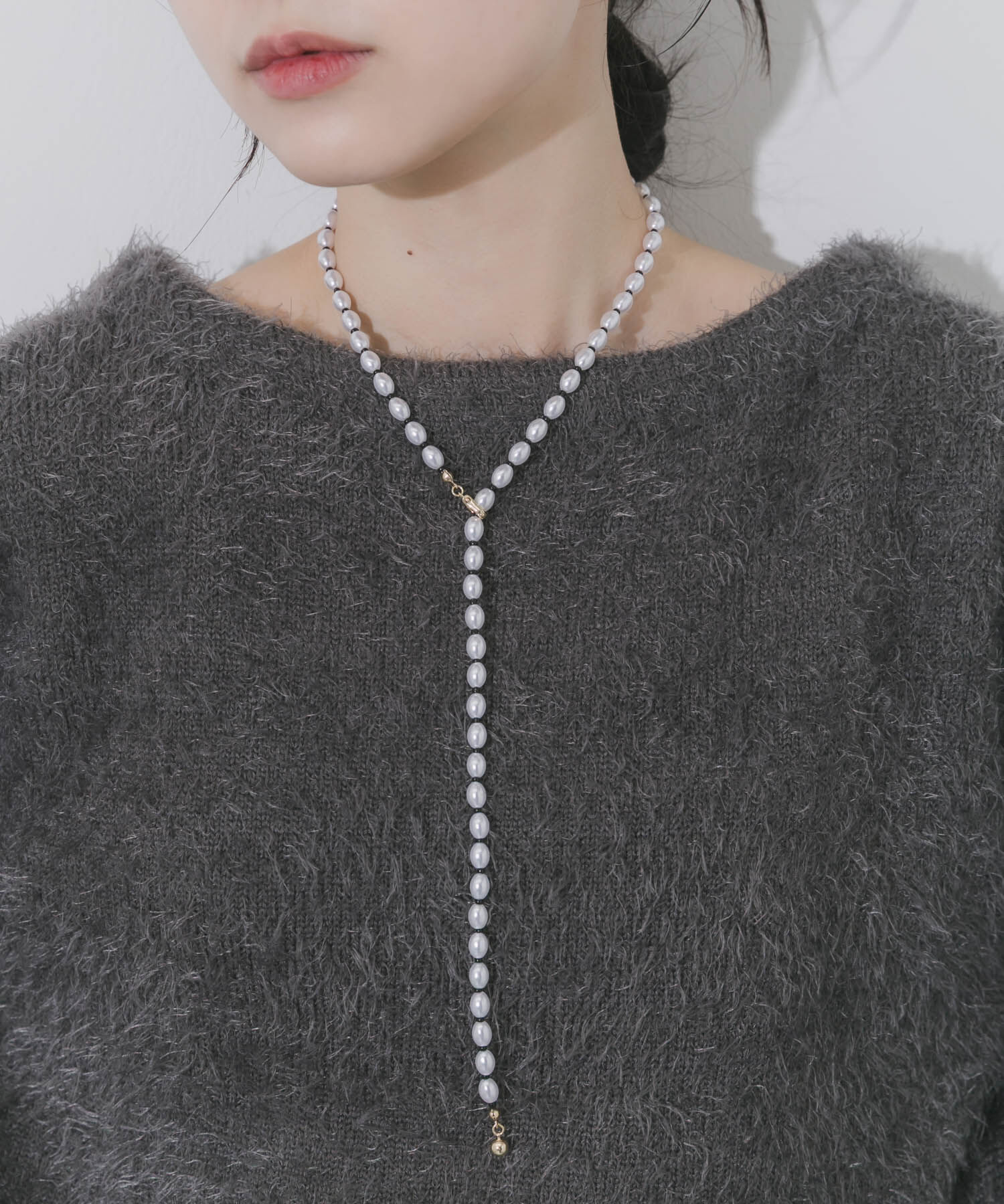 SMELLY「パールビーズYネックレス」|ネックレス|