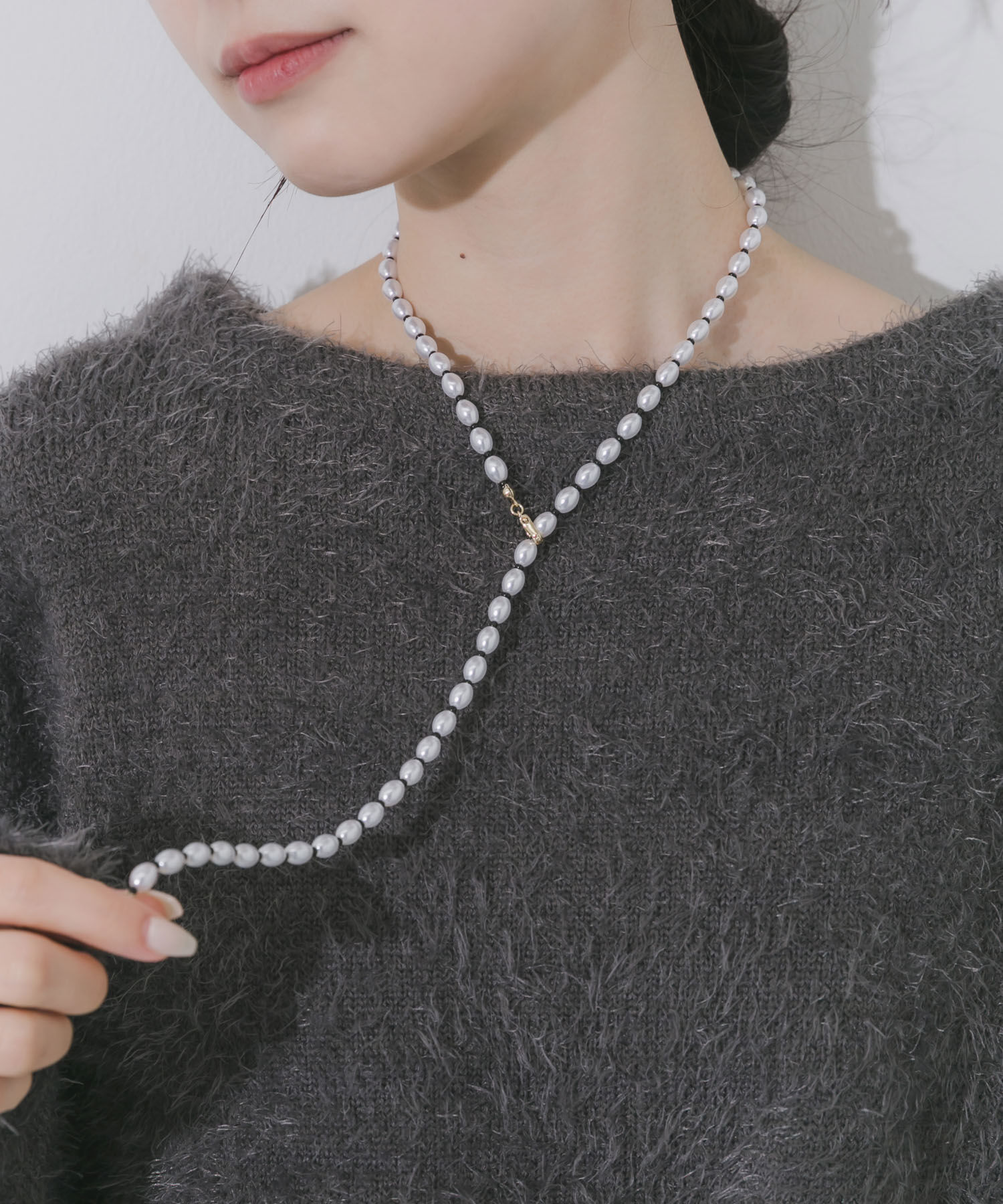 SMELLY「パールビーズYネックレス」|ネックレス|