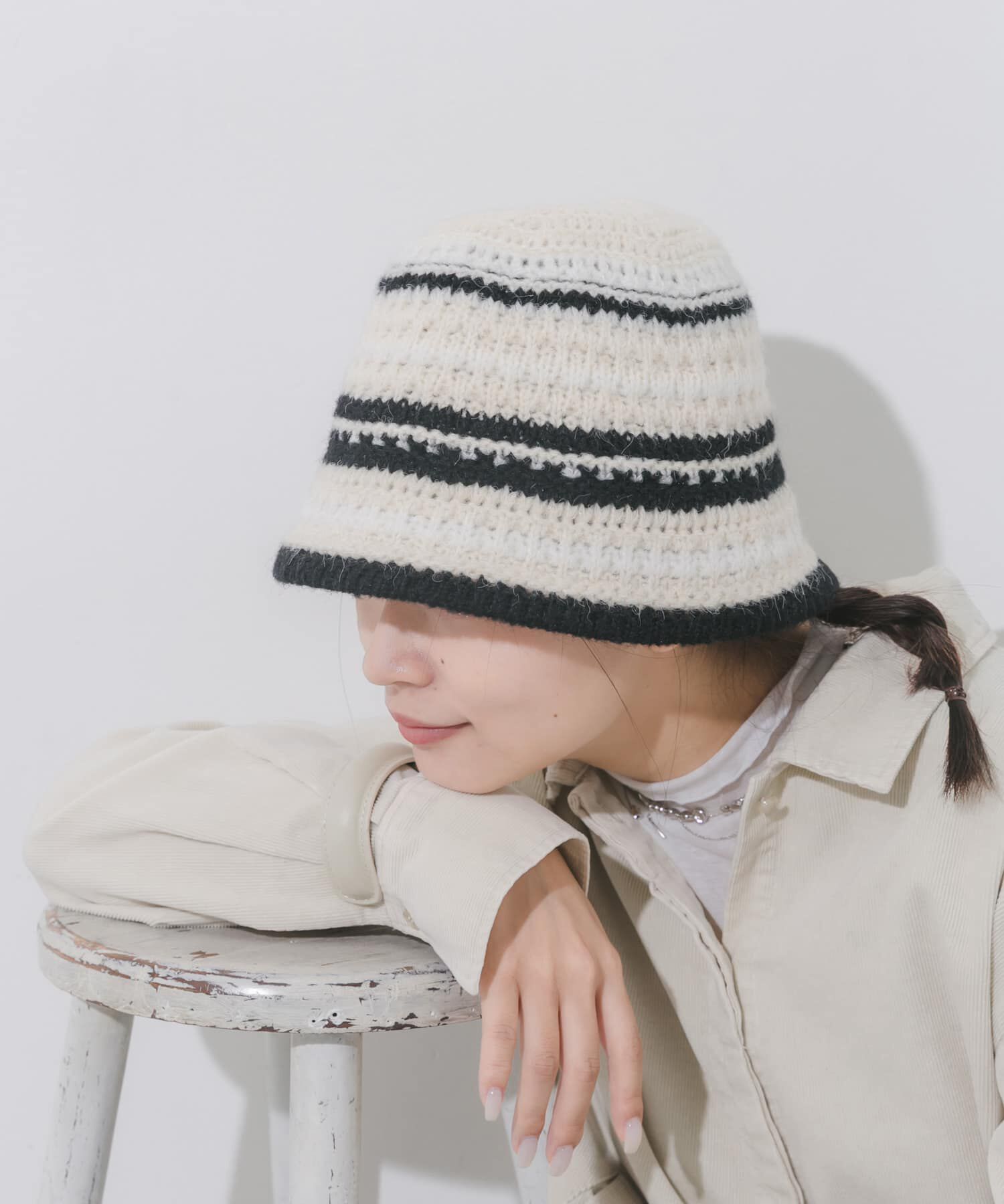 SMELLY「マルチボーダーニットハット」|ハット|