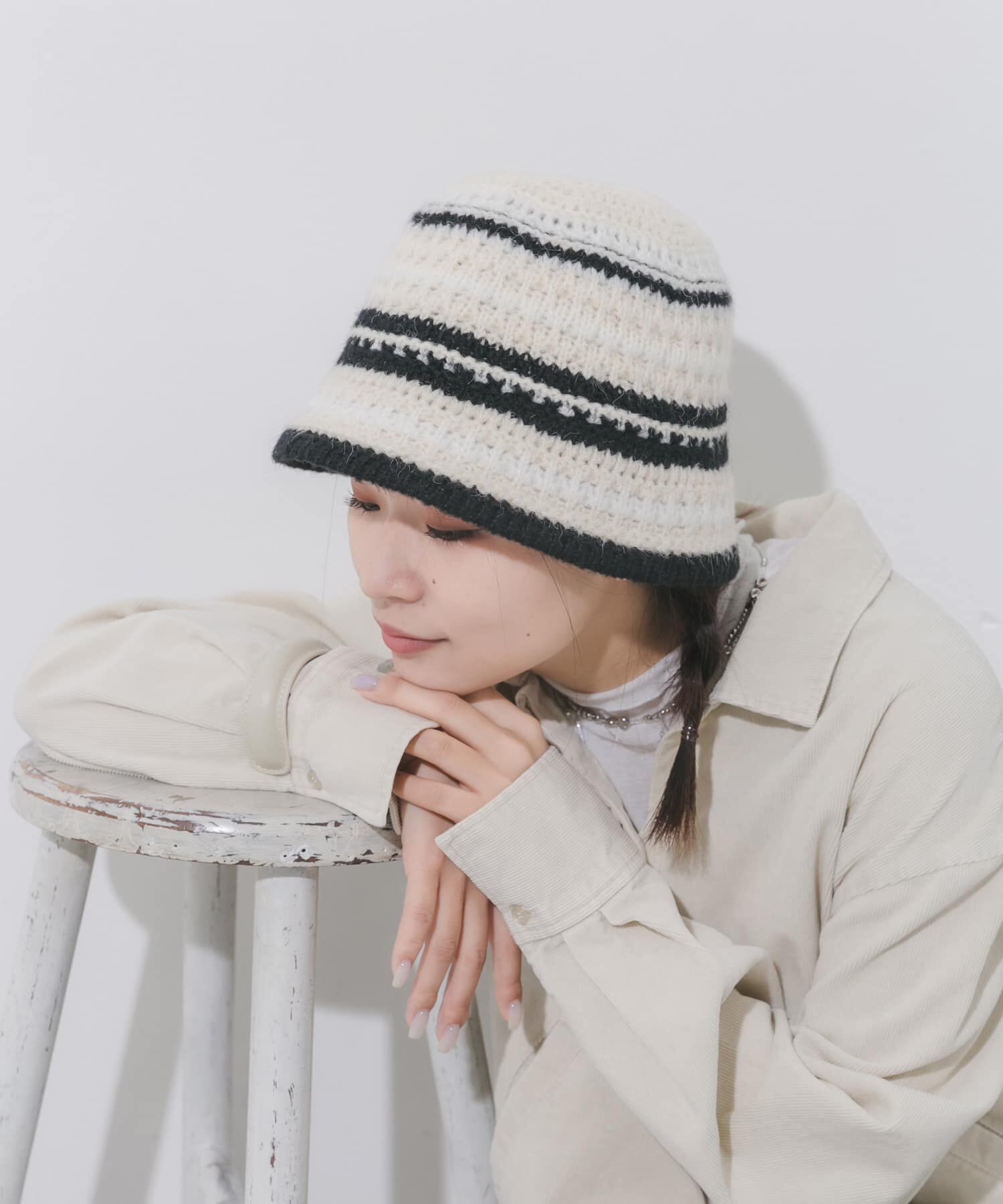 SMELLY「マルチボーダーニットハット」|ハット|