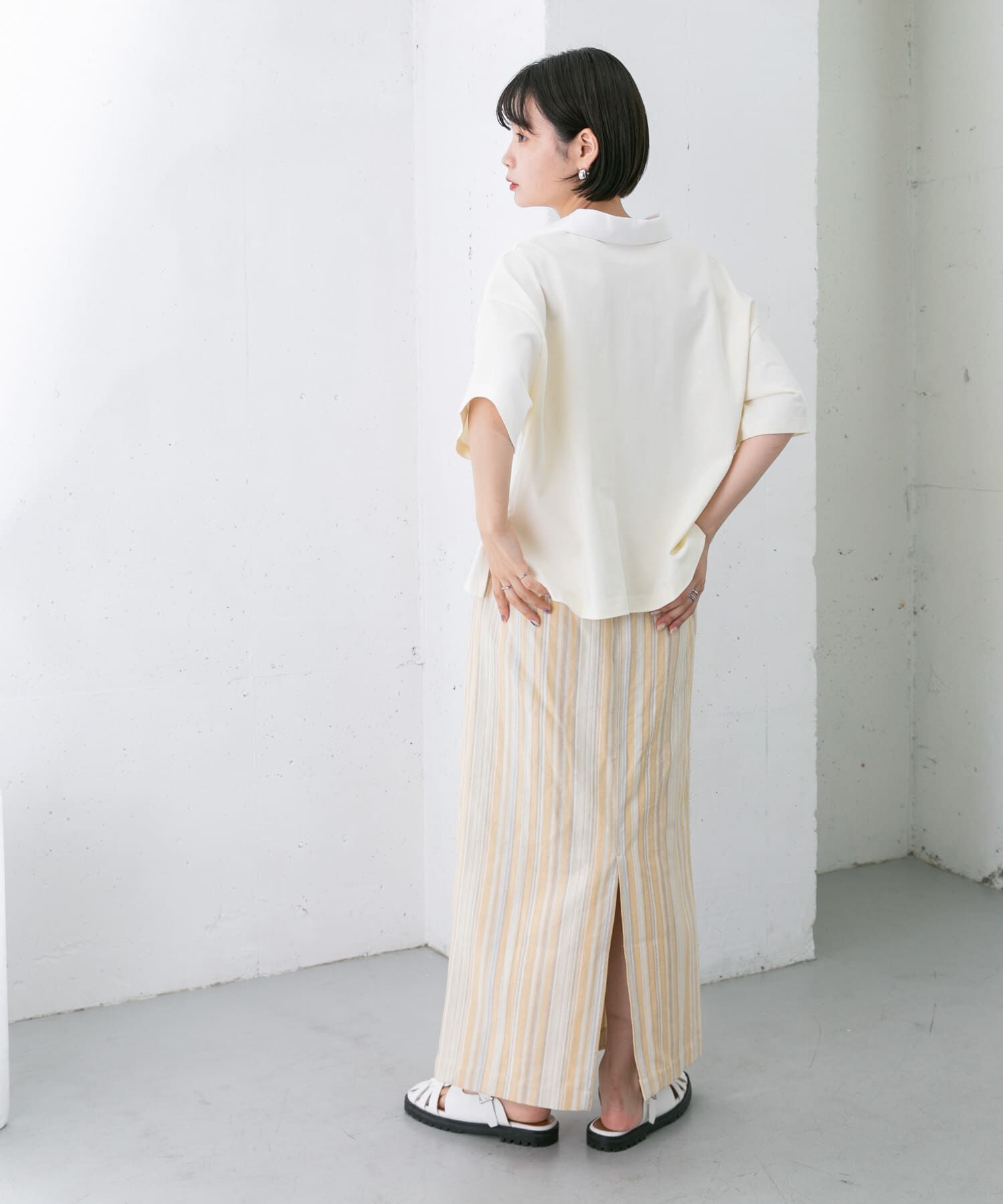  「ストライプペンシルスカート」|スカート|