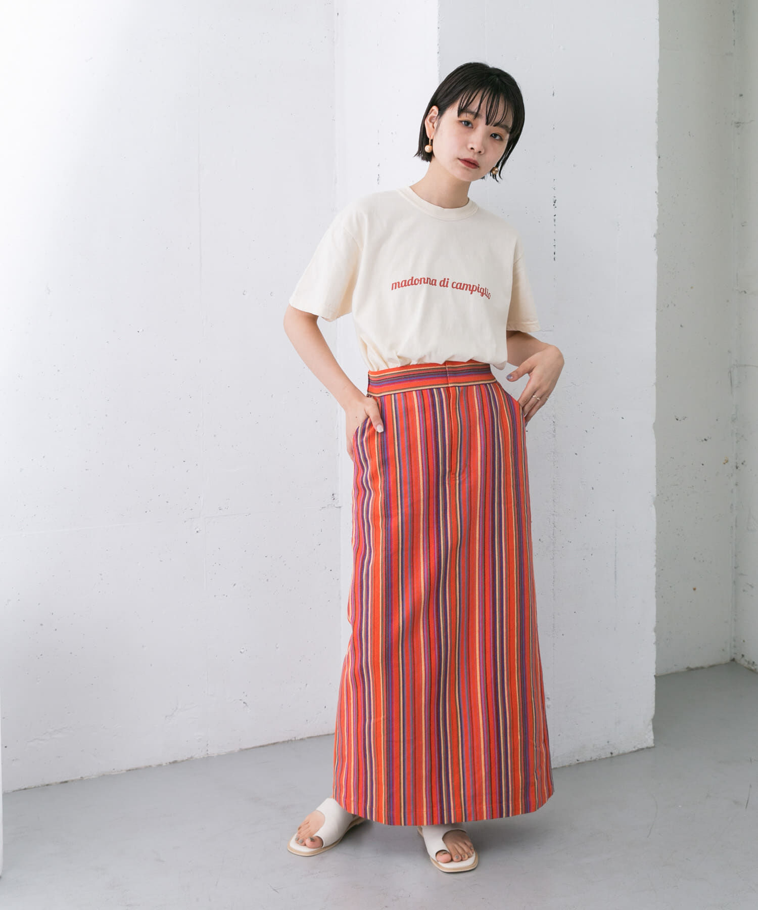  「ストライプペンシルスカート」|スカート|