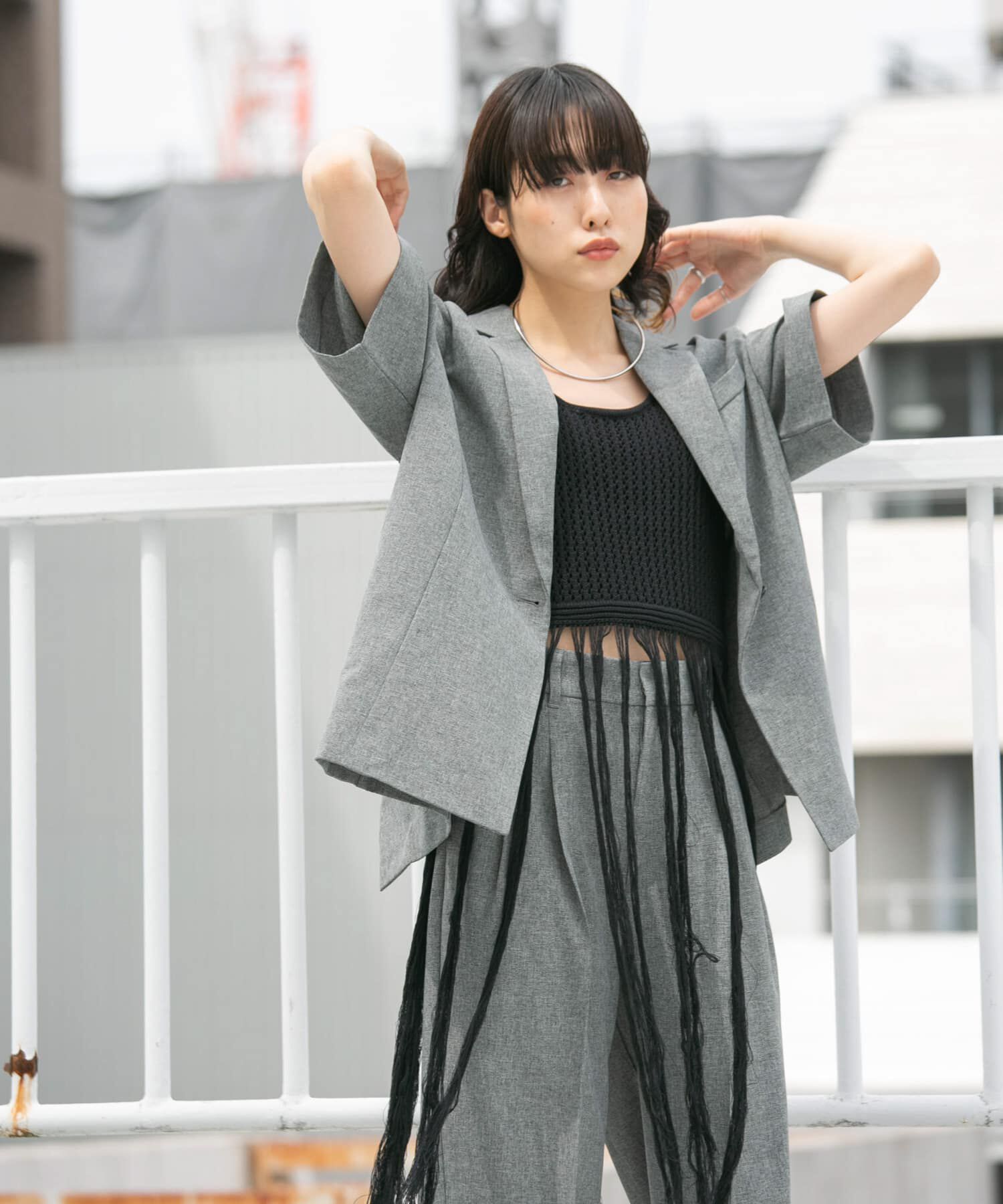  「フリンジニットタンクトップ」|ニット・セーター|