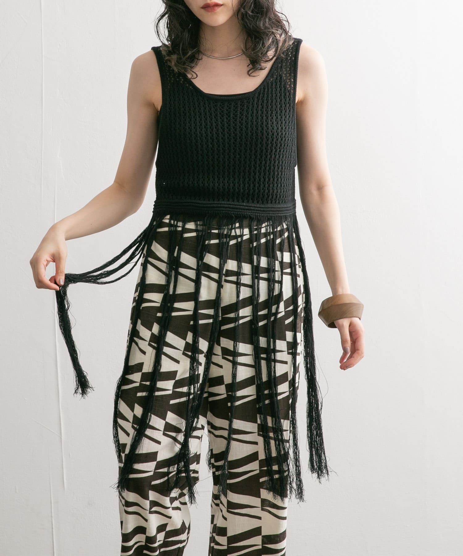  「フリンジニットタンクトップ」|ニット・セーター|